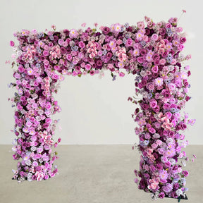 Roseytime Purple Square Flower Arch Fabric Back #RTA017