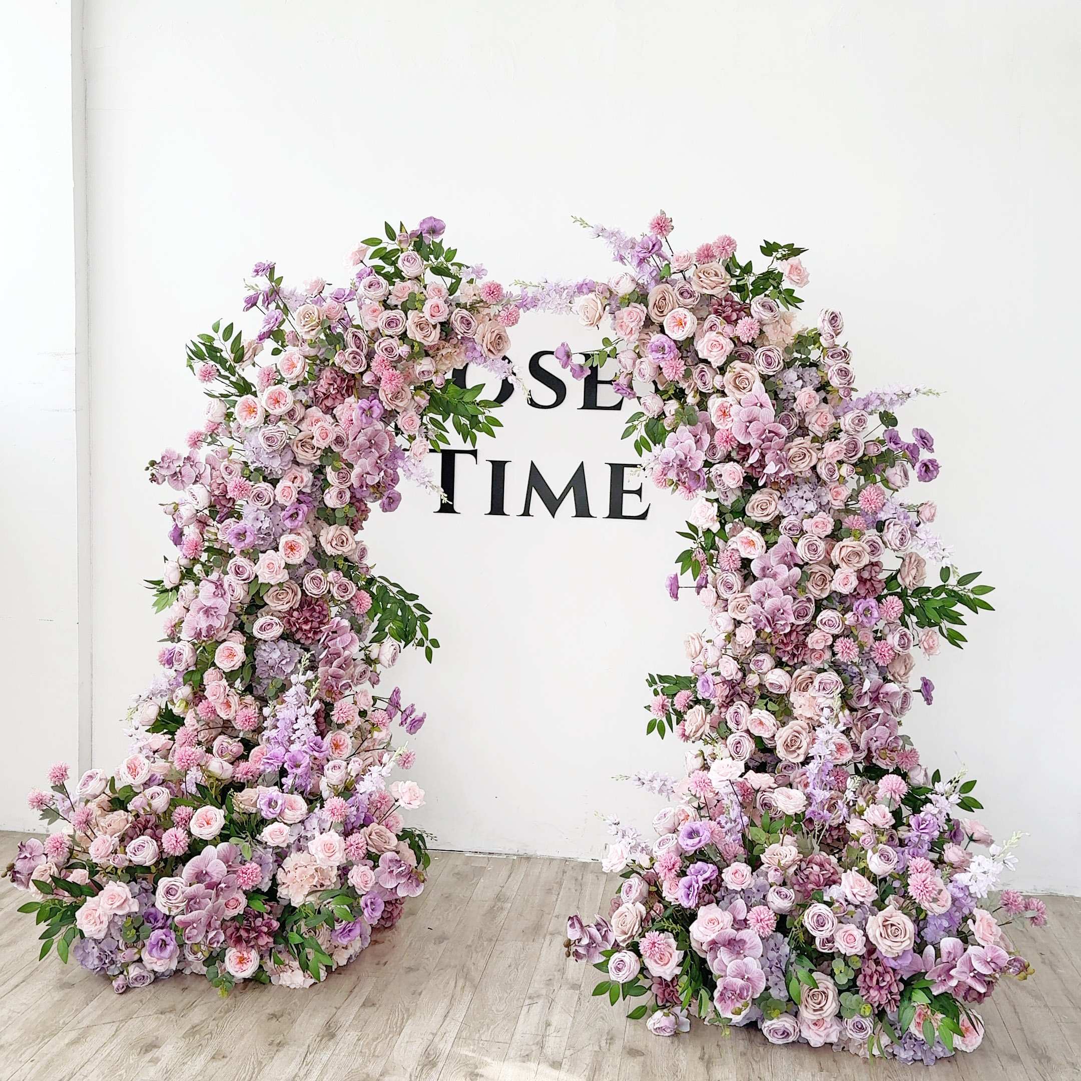 Roseytime 2026 Lavender Elegance Flower Pillars Arch with Frame #RTP117