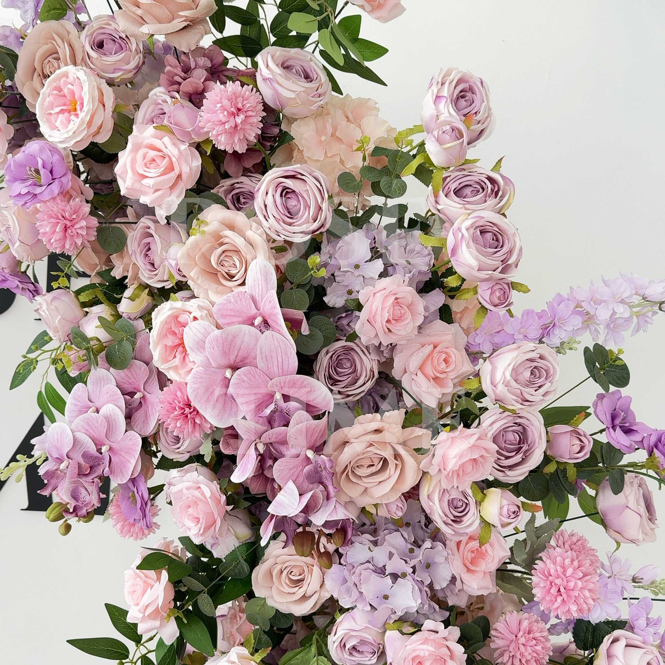 Roseytime 2026 Lavender Elegance Flower Pillars Arch with Frame #RTP117