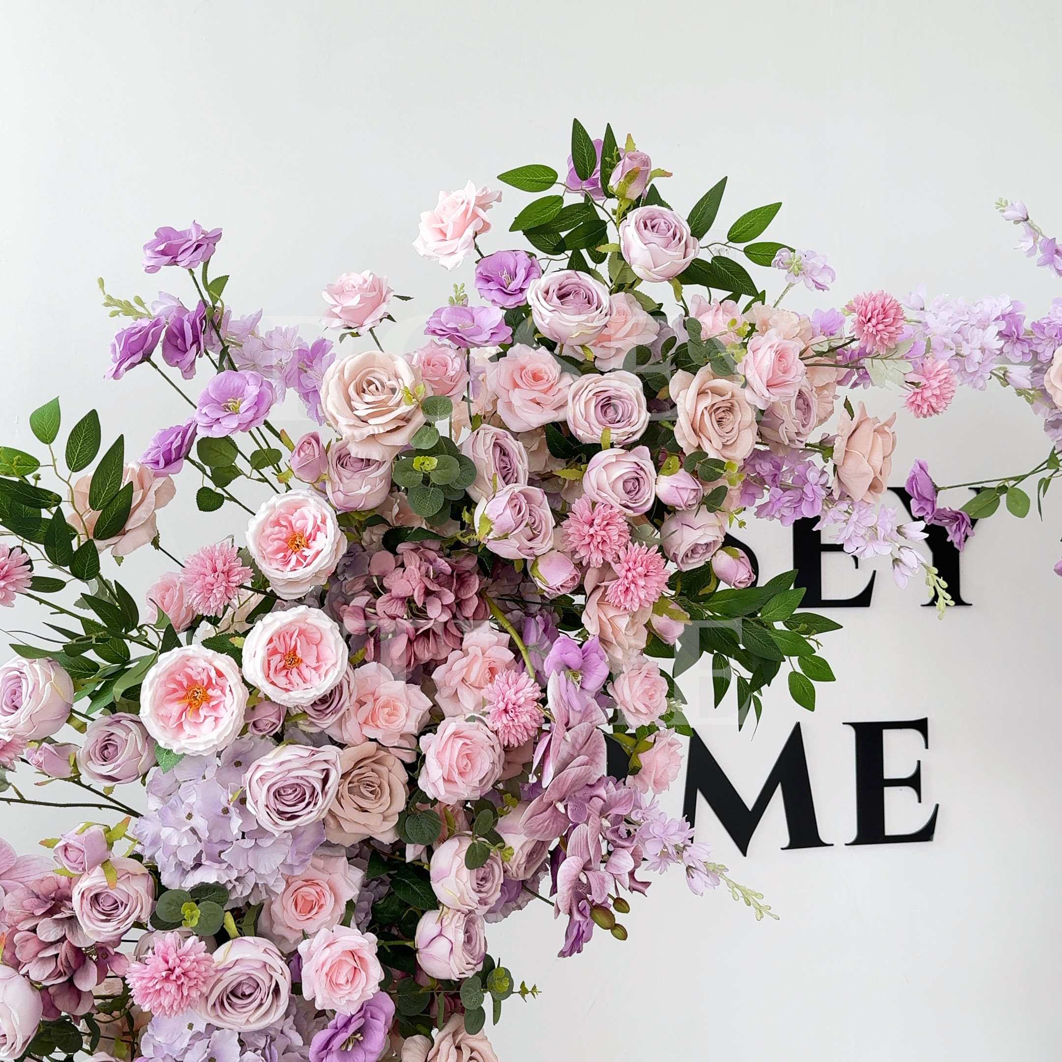 Roseytime 2026 Lavender Elegance Flower Pillars Arch with Frame #RTP117