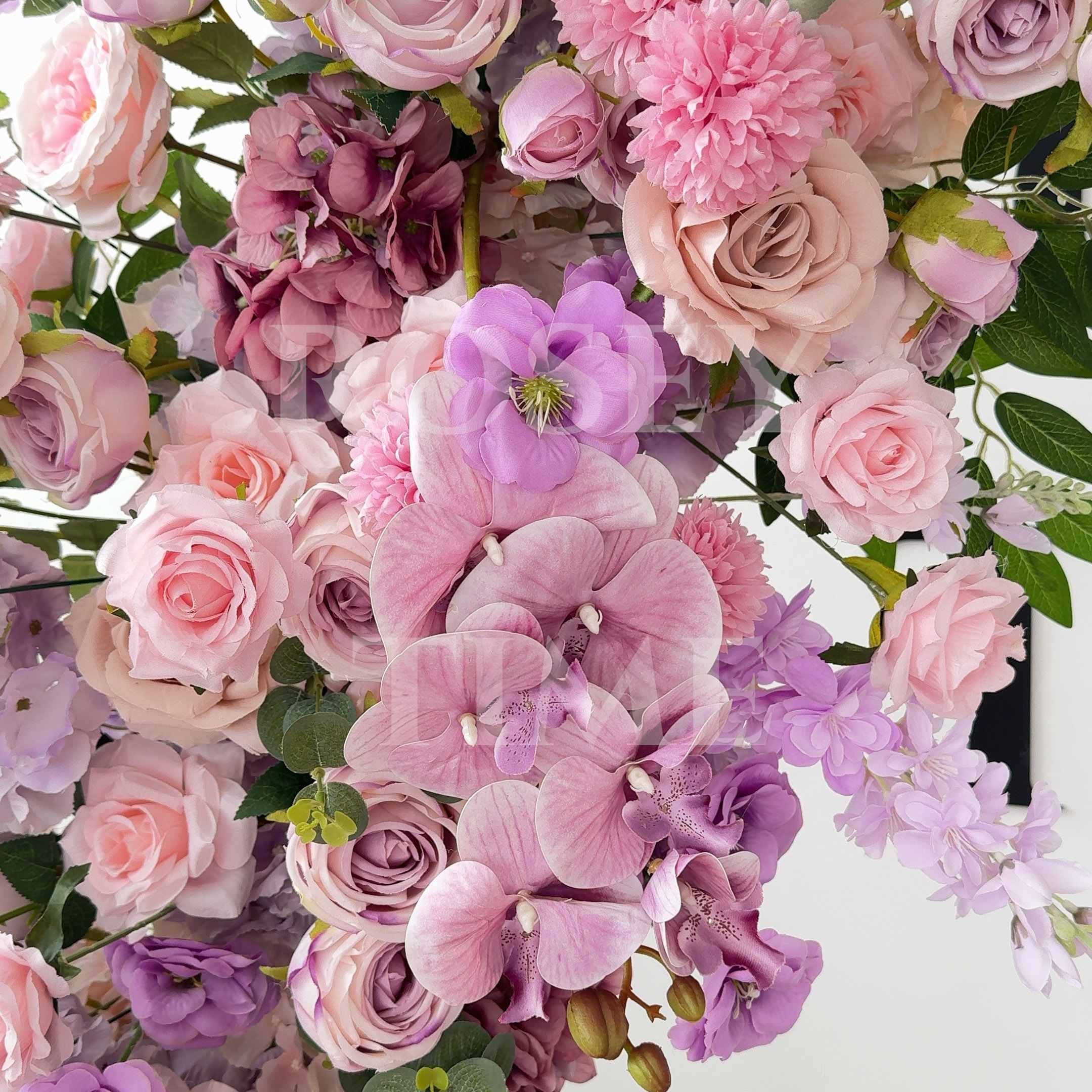 Roseytime 2026 Lavender Elegance Flower Pillars Arch with Frame #RTP117