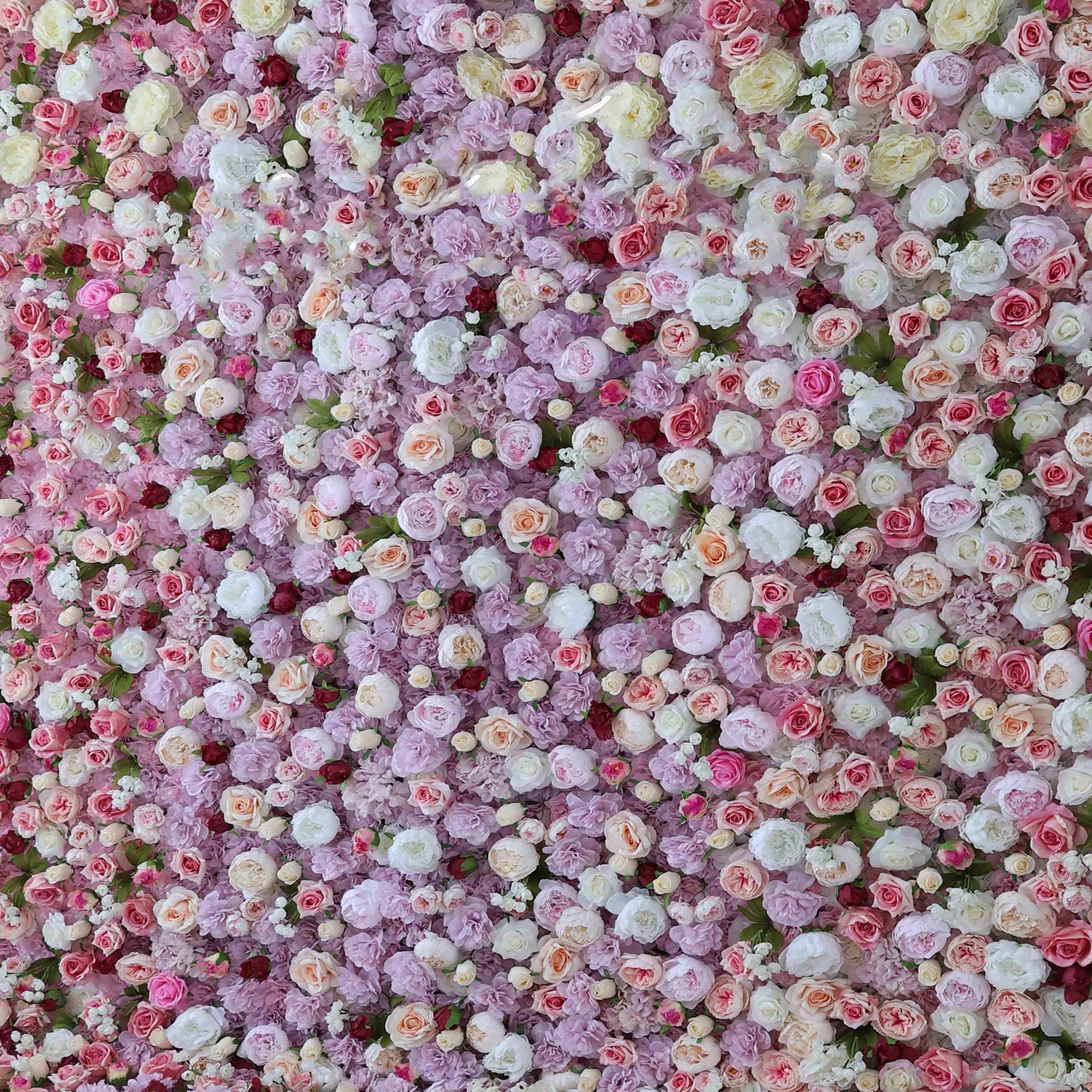 Roseytime 5D Gradient Flower Wall Roll Up Fabric Back #RTW334