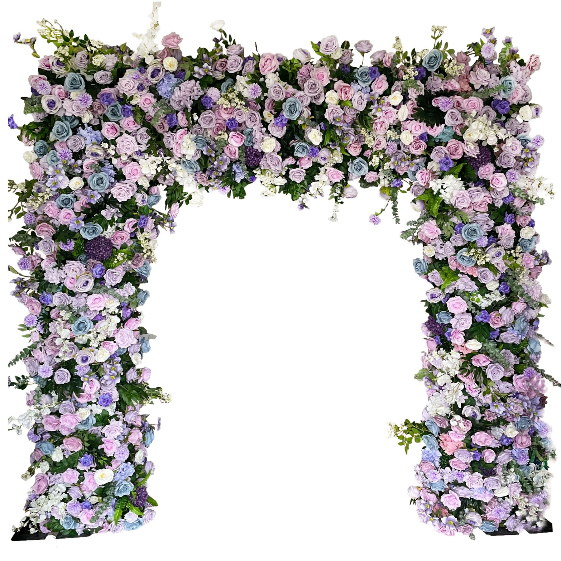 Roseytime Purple Square Flower Arch Fabric Back #RTA014