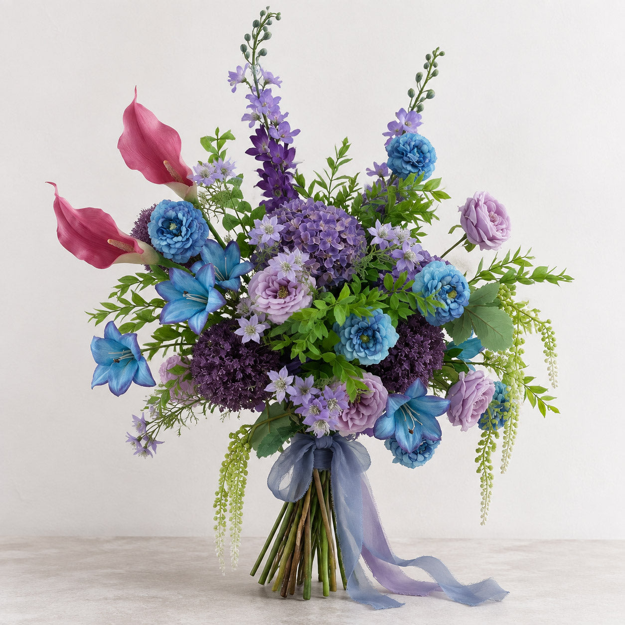 Roseytime Midnight Purple Amara Table Flower Arrangement #RTT035