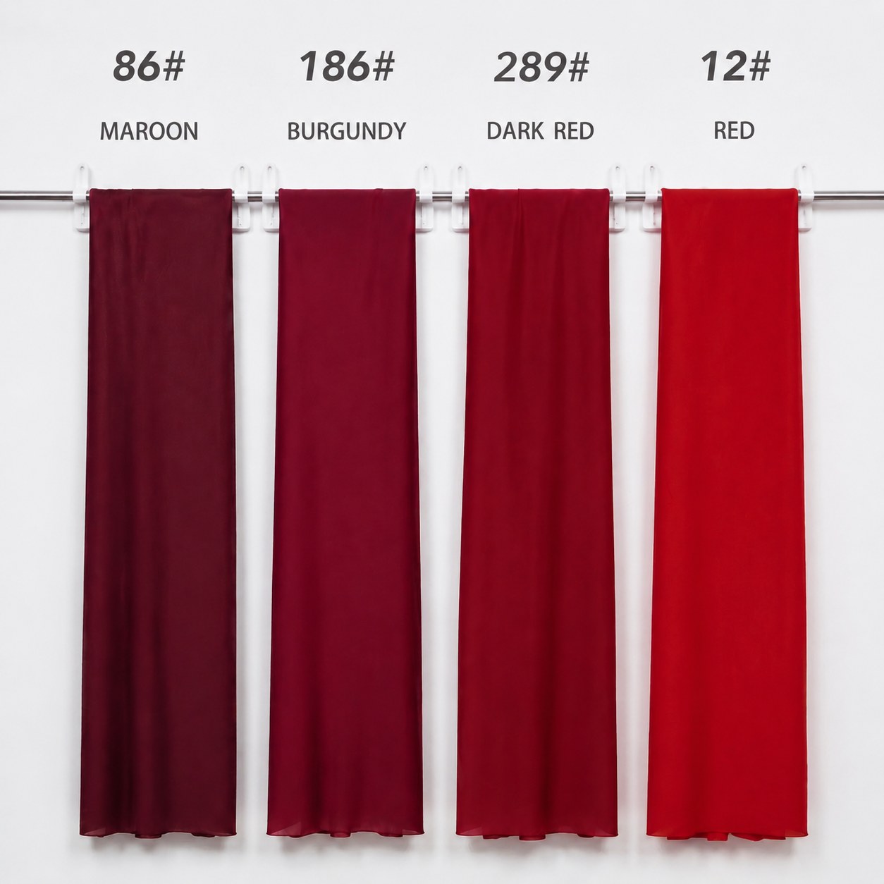 RoseyTime Red Colors Wavy/Wave Wedding Stretch Drapes Set 16pc