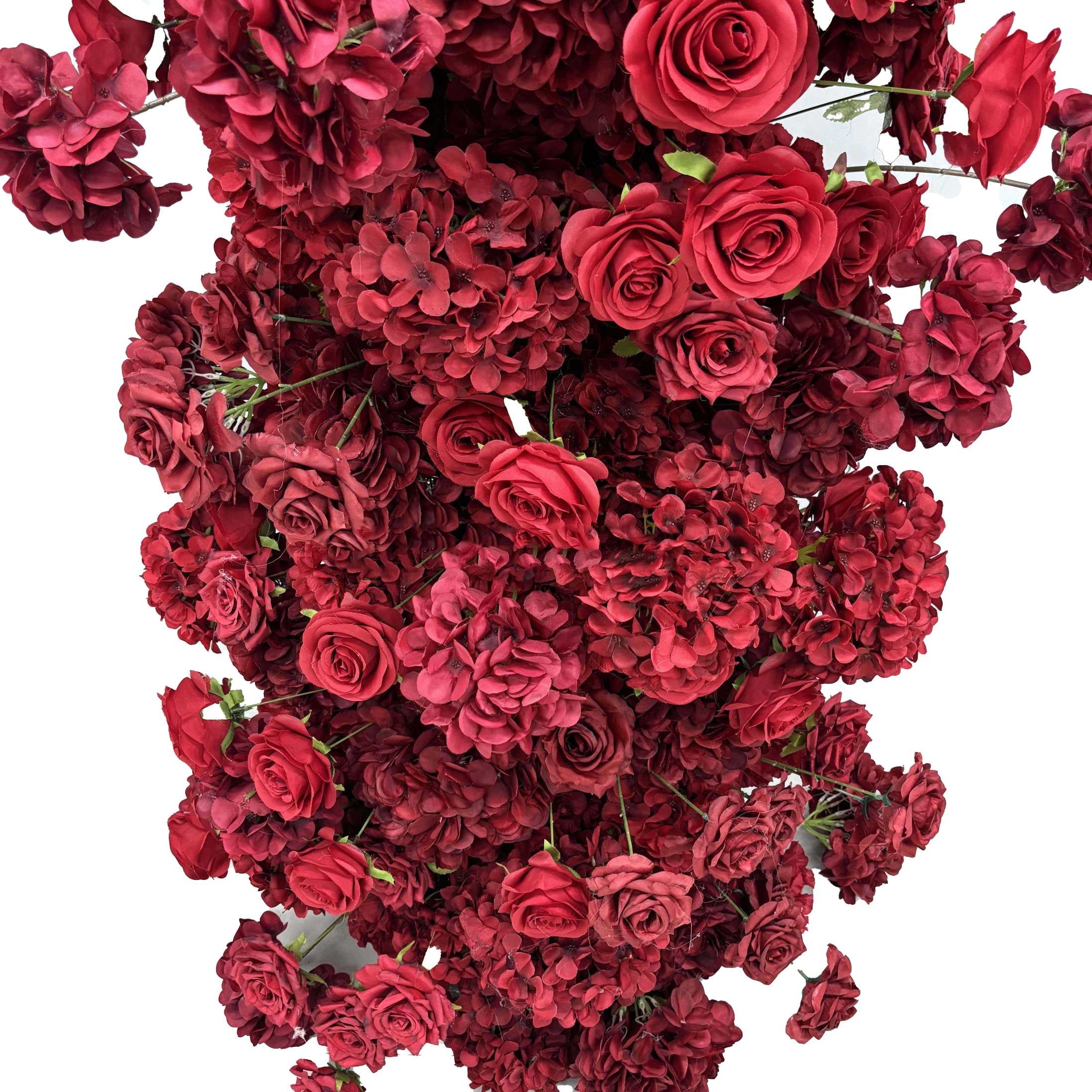 Roseytime Red Flower Pillars Arch with Frame #RTP099