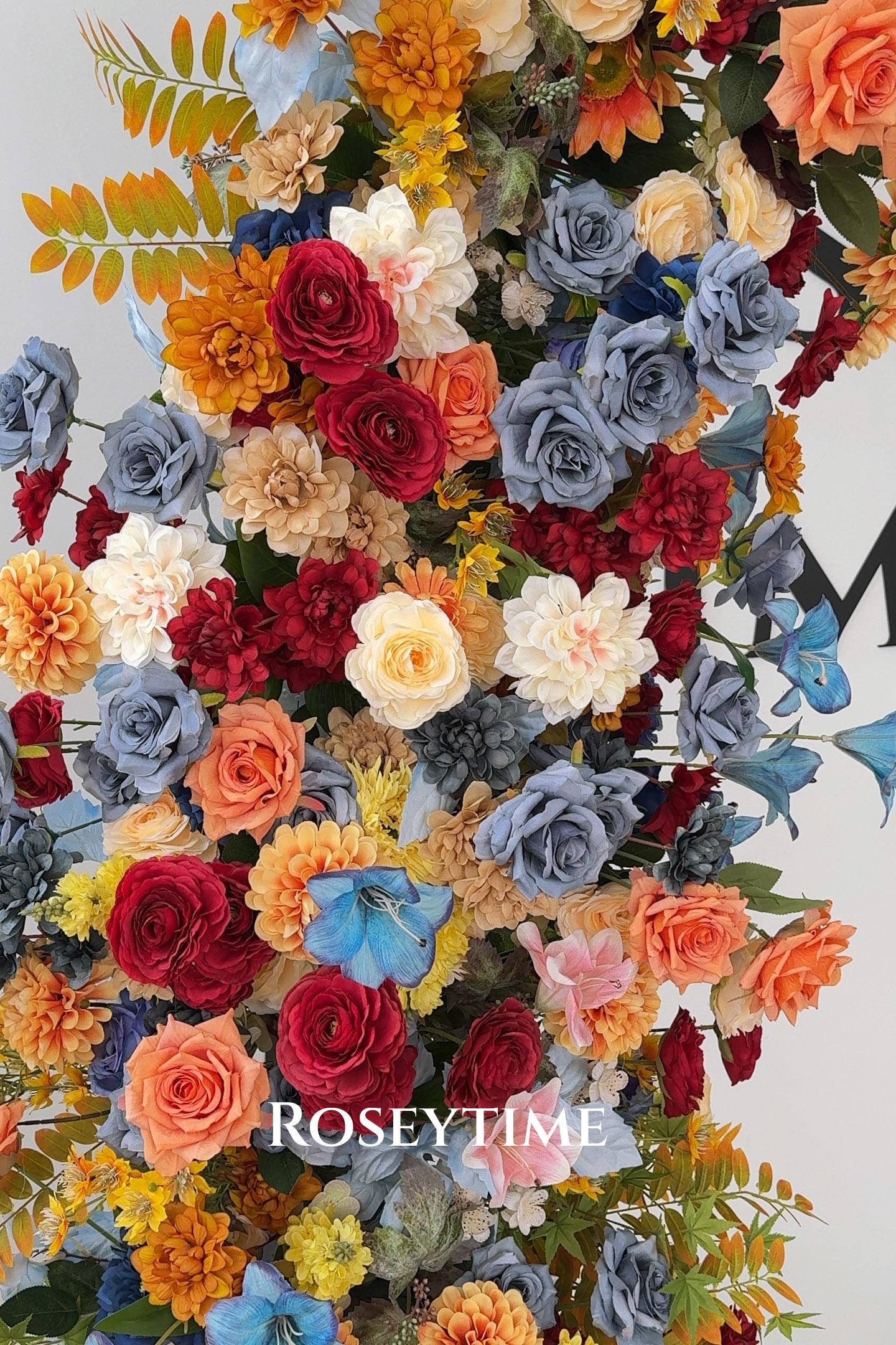 Roseytime Autumn Nocturne Flower Pillars Arch with Frame #RTP016