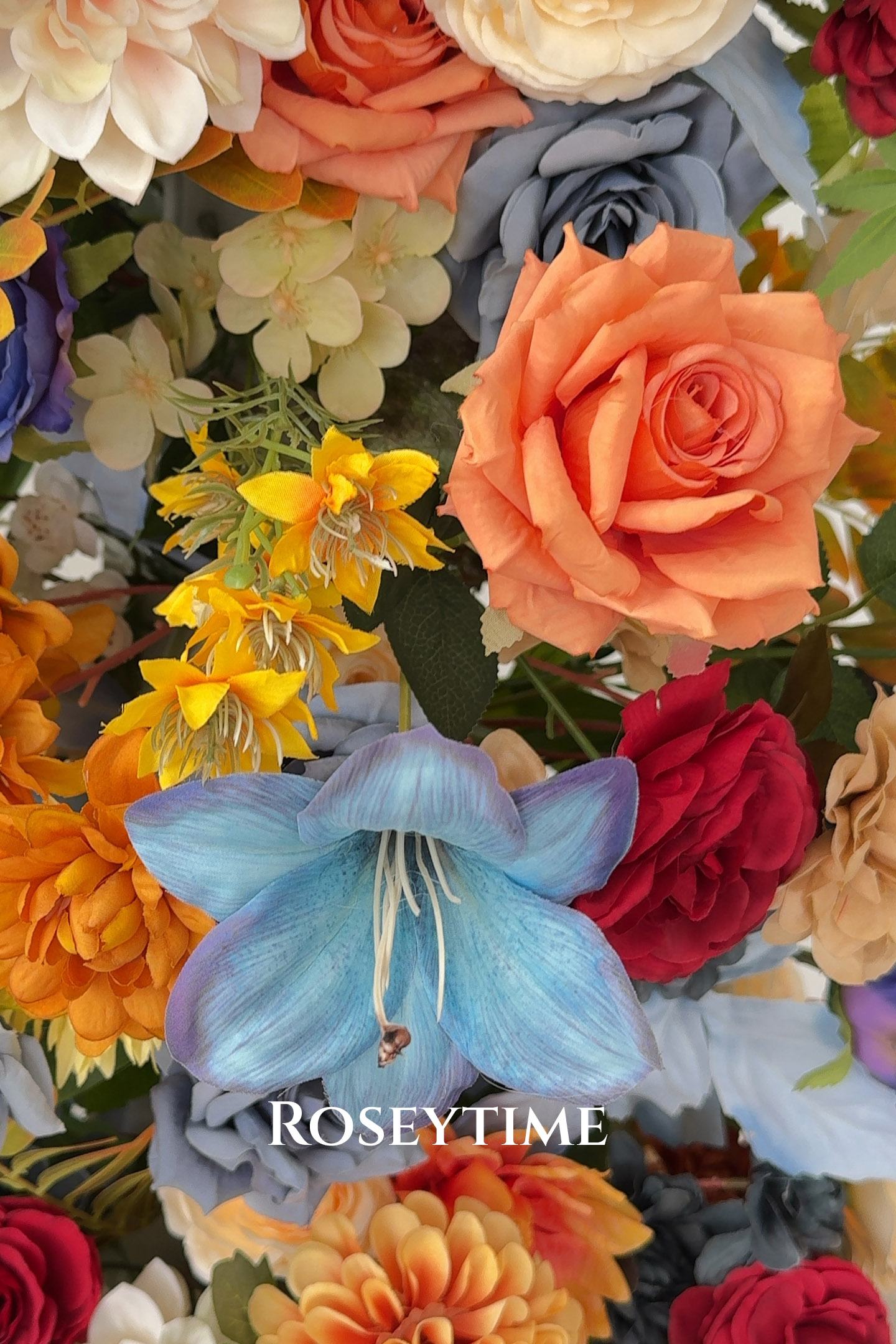 Roseytime Autumn Nocturne Flower Pillars Arch with Frame #RTP016