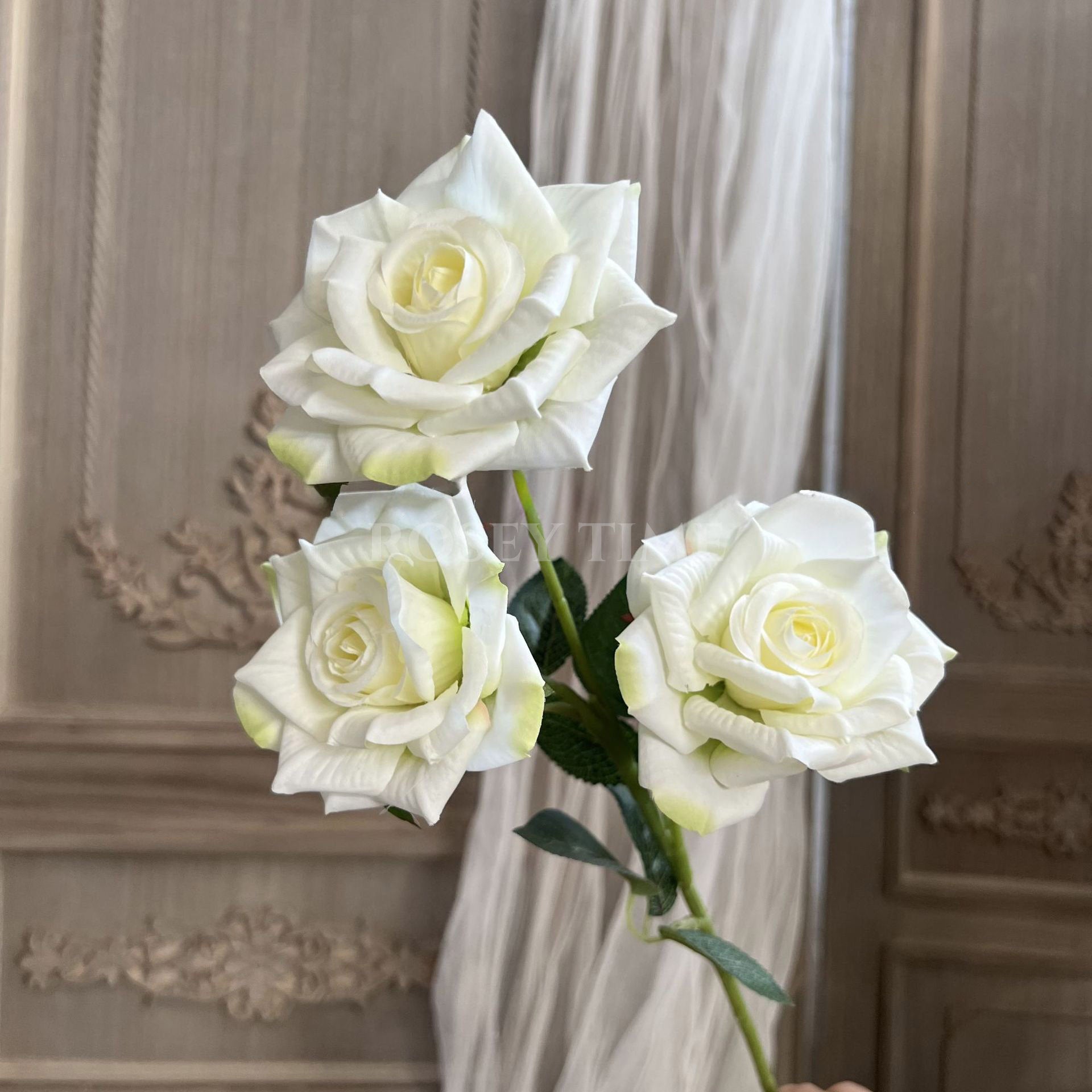Roseytime 3-Head Rose Rose Artificial Flower MOQ50