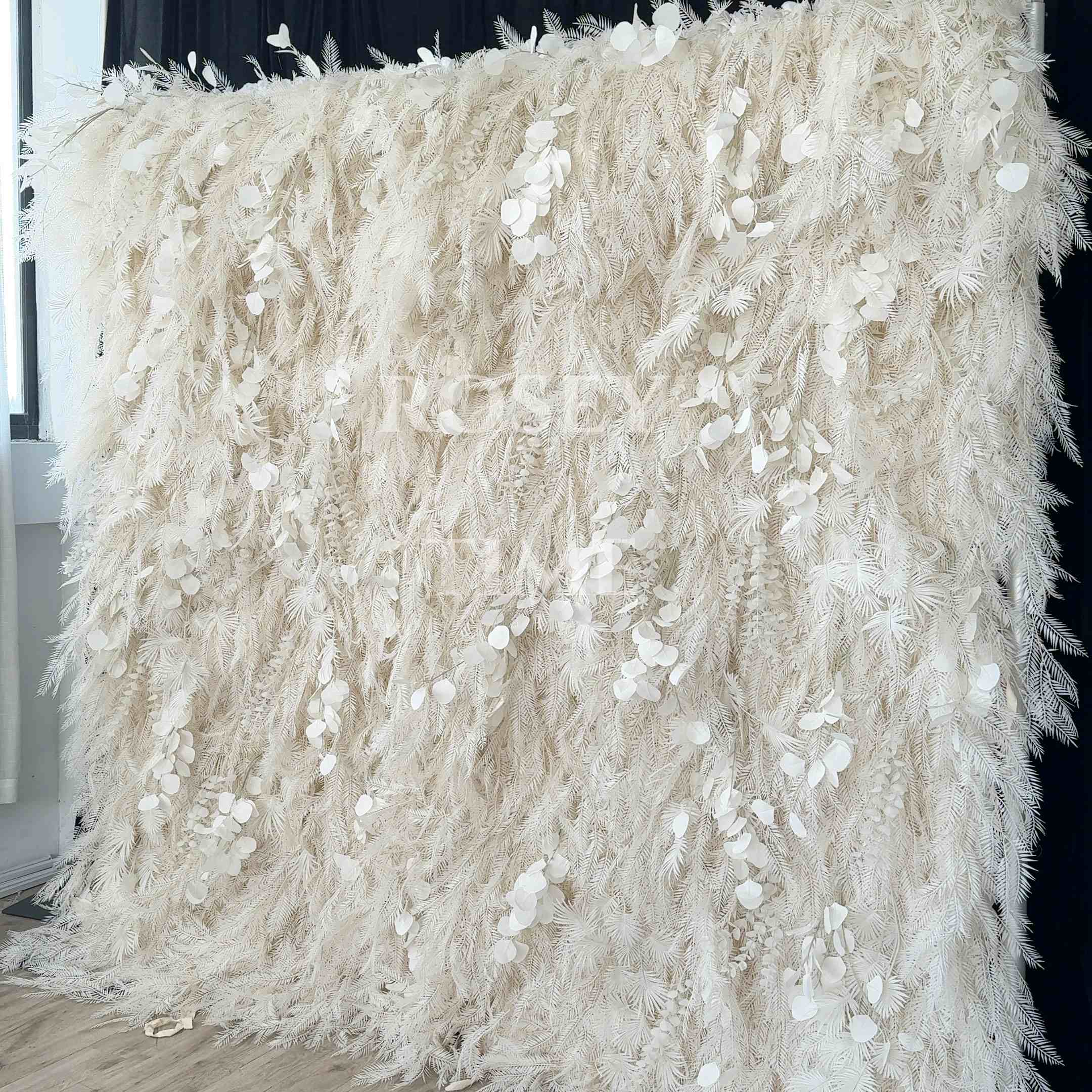 Roseytime 5D Pampas Wall Roll Up Fabric Back #RTW263