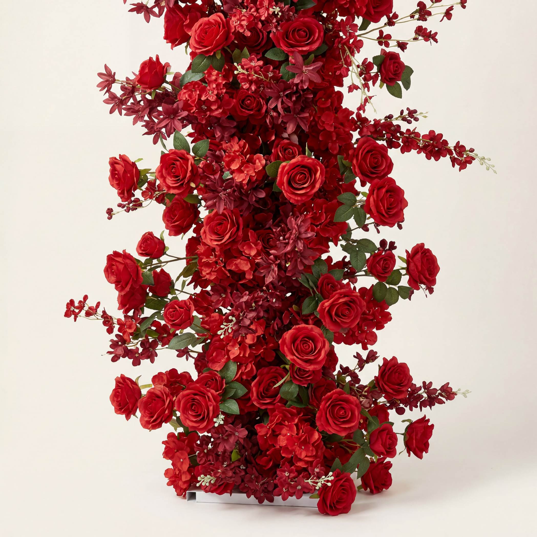 RoseyTime Red Flower Round Arch With Frame #RTA094