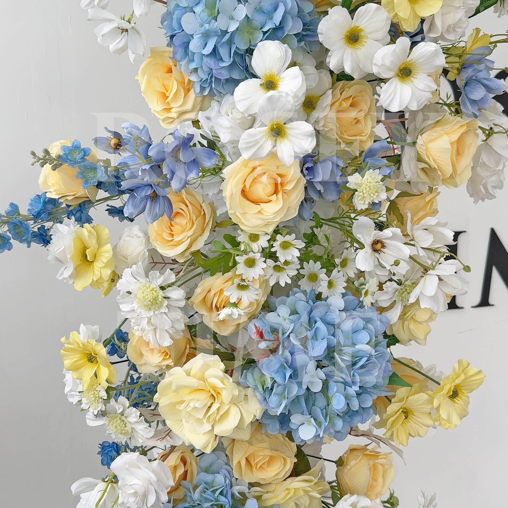Roseytime Blue&Yellow Flower Set Flower Arch Arrangement #RTA457