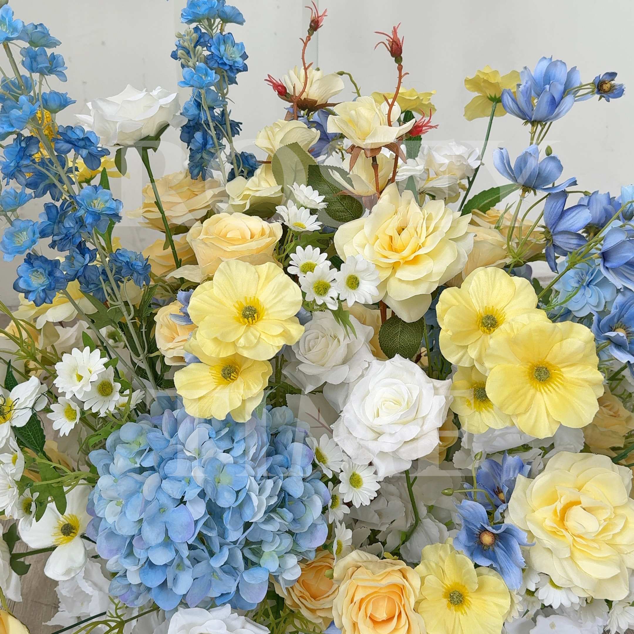 Roseytime Blue&Yellow Flower Set Flower Arch Arrangement #RTA457