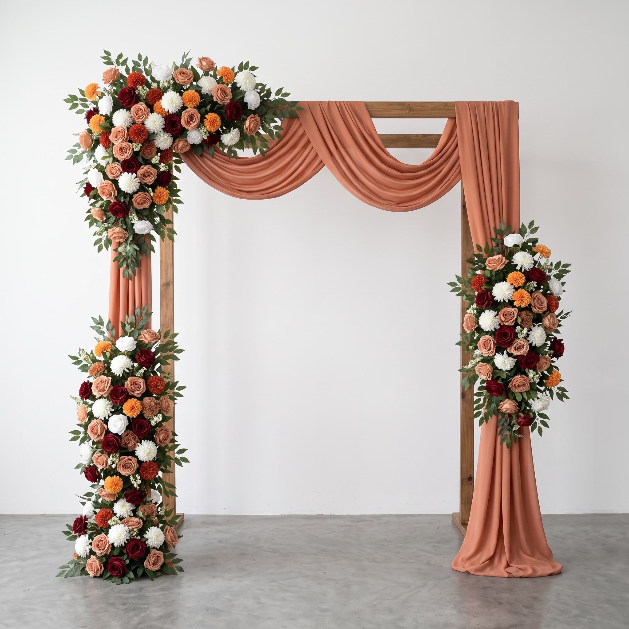 Roseytime Bordeaux Harvest Flower Set Flower Arch Arrangement #RTA509