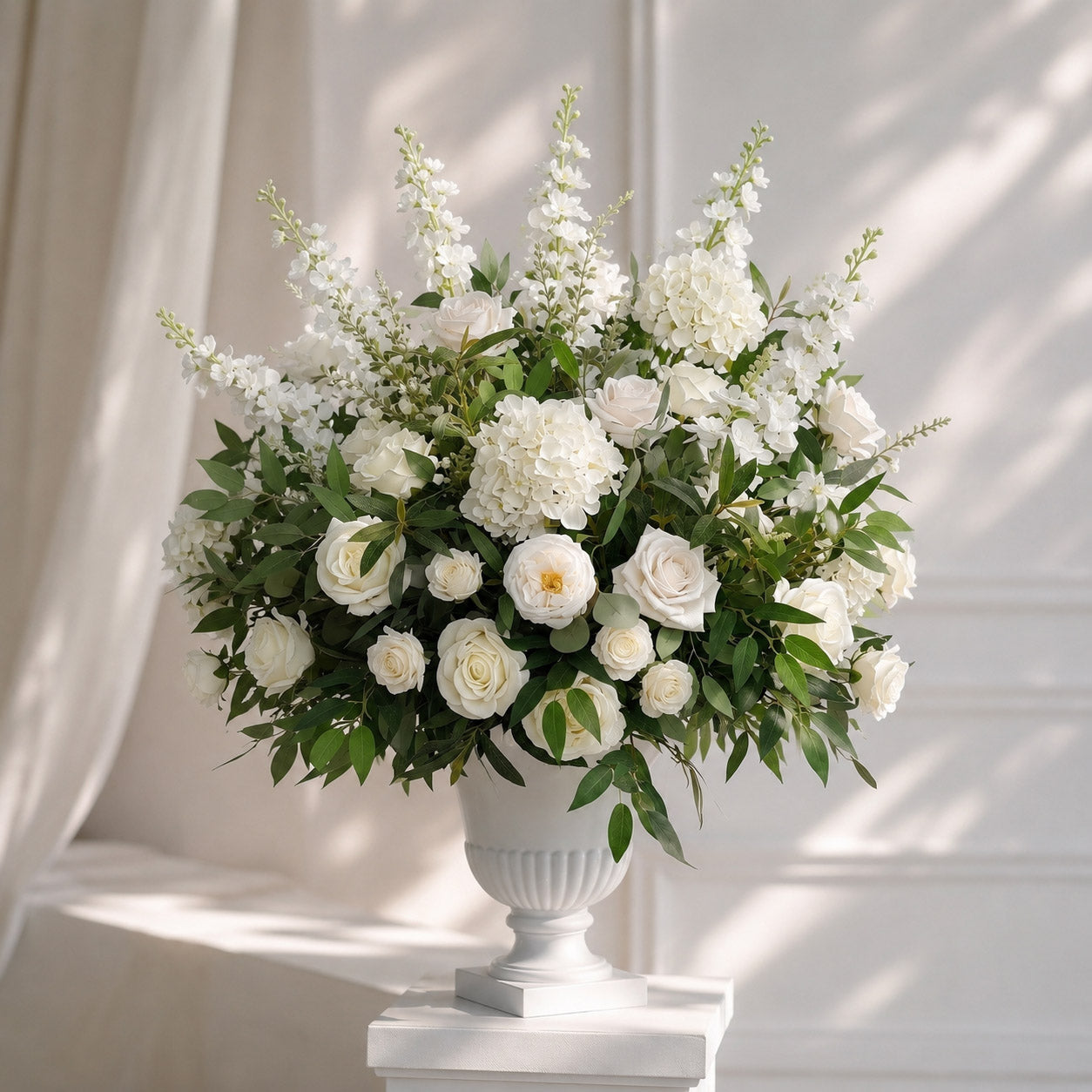 Roseytime White&Green Flower Ball #RTB099