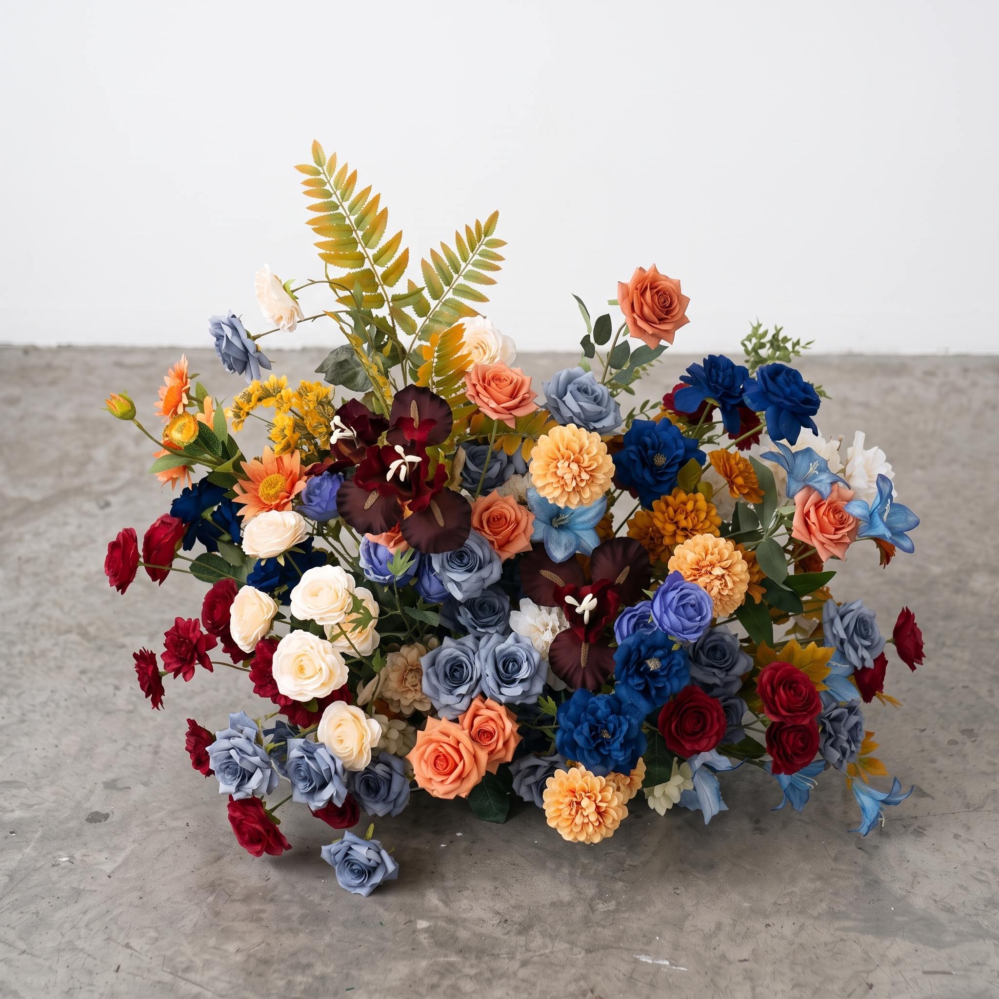 Roseytime Autumn Nocturne Floor Flower Wedding Aisle Arrangement #RTF038