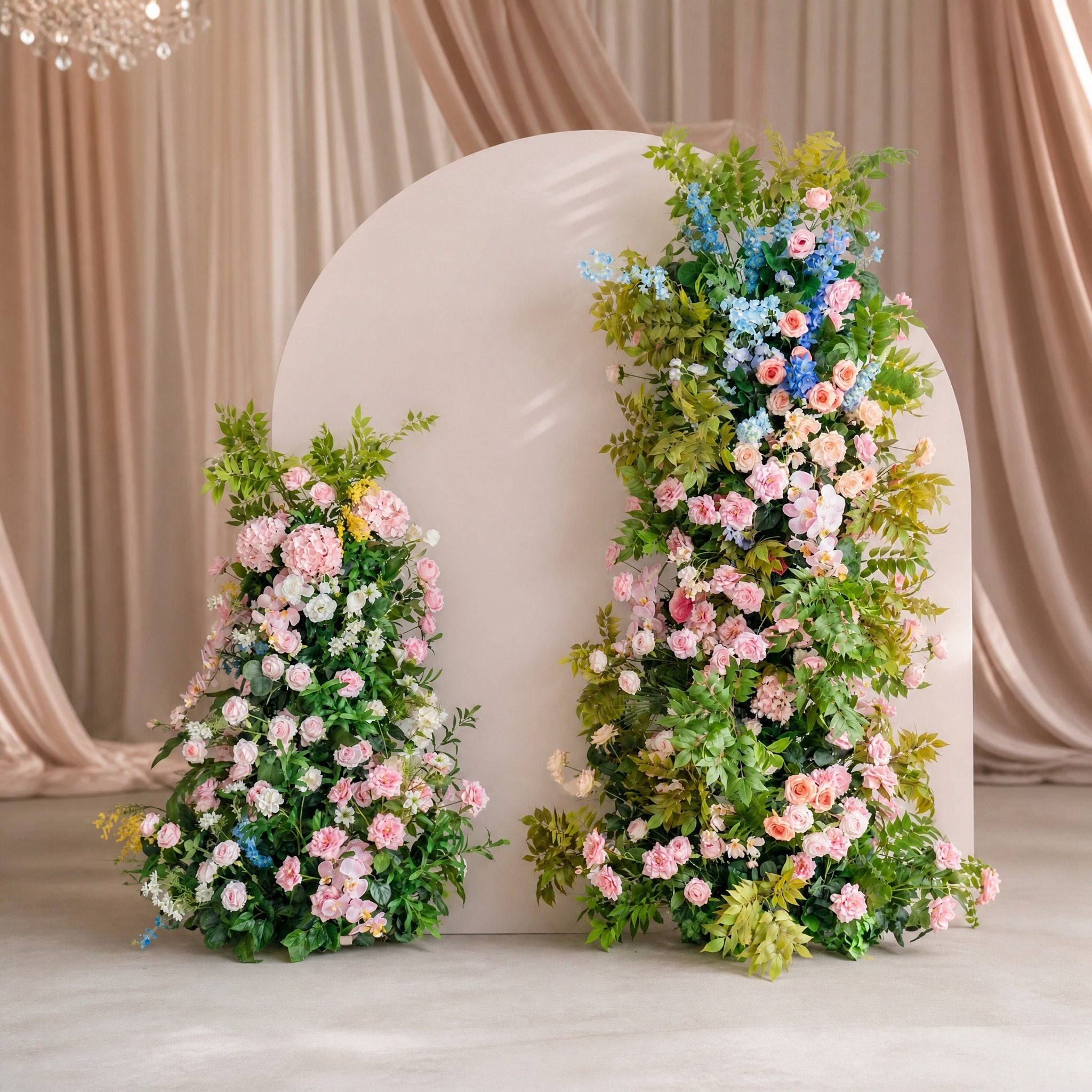 RoseyTime Spring Greenery Floral Pillars Arch With Frame #RTP021