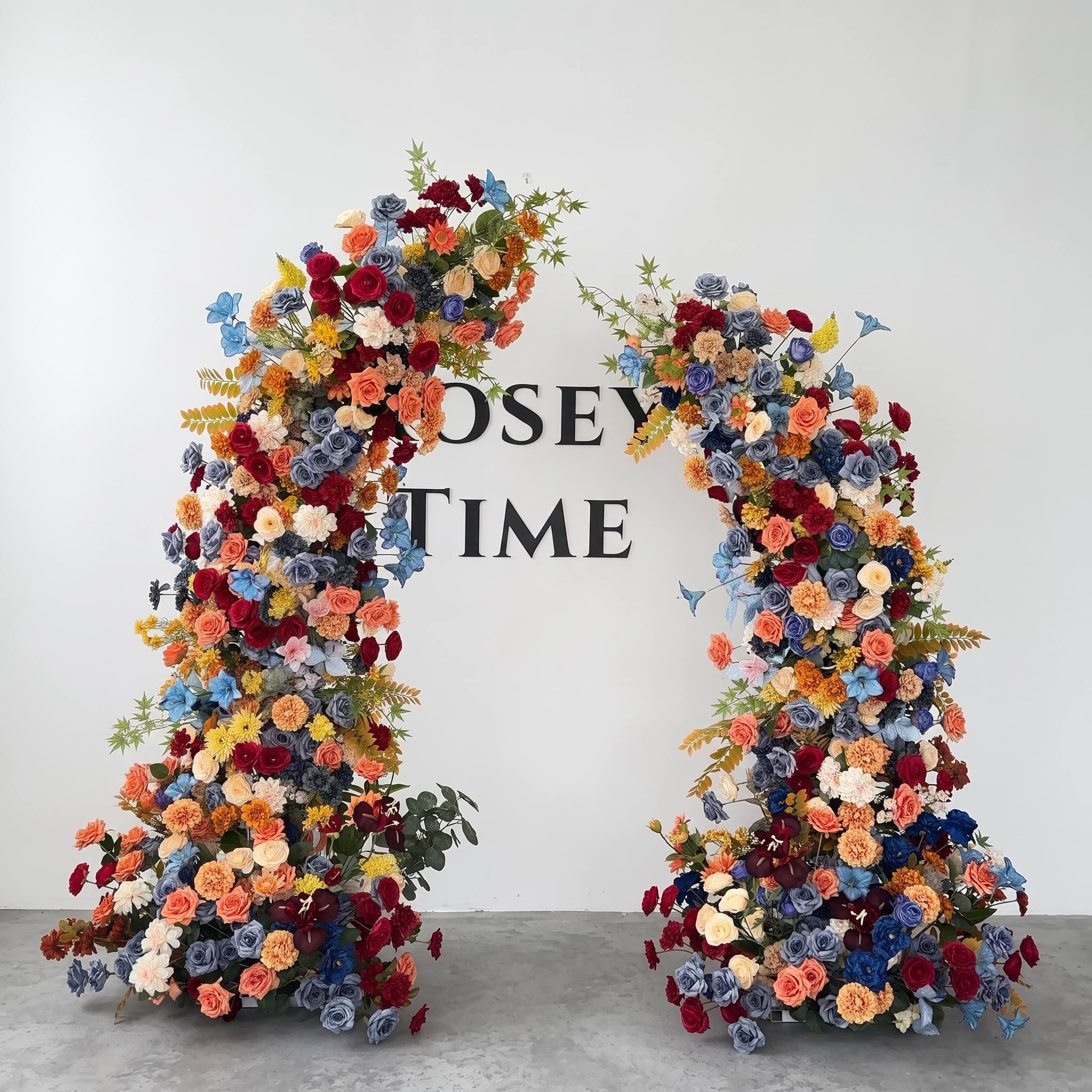Roseytime Autumn Nocturne Flower Pillars Arch with Frame #RTP016
