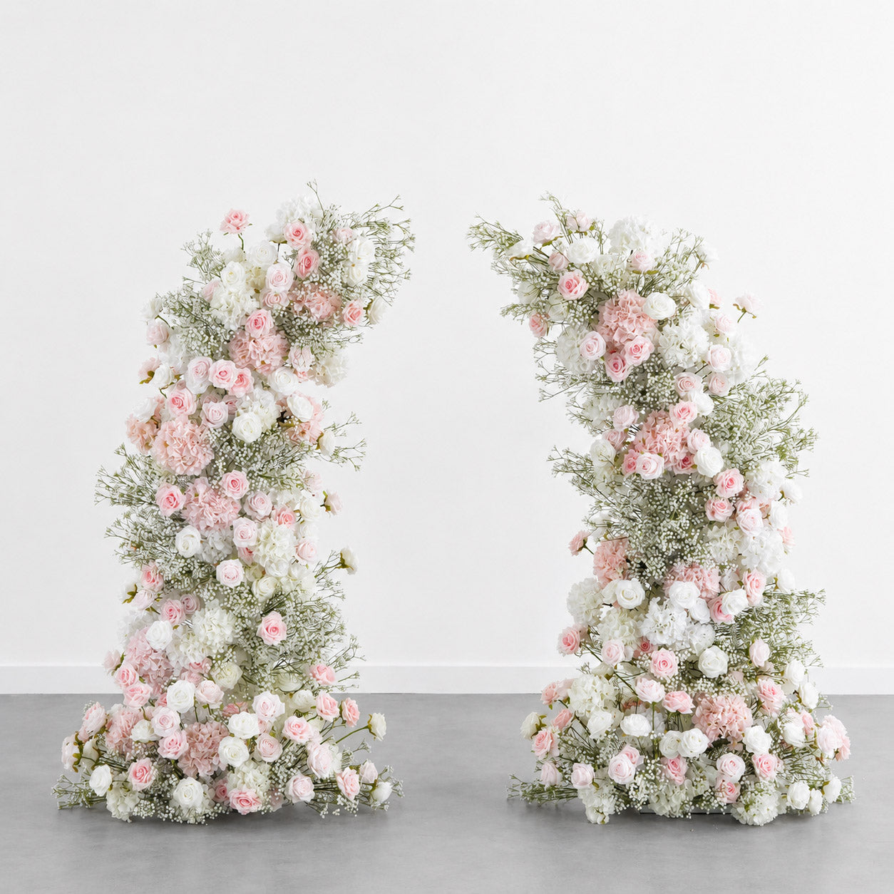 Roseytime Blush Pink Flower Pillars Arch with Frame #RTP142