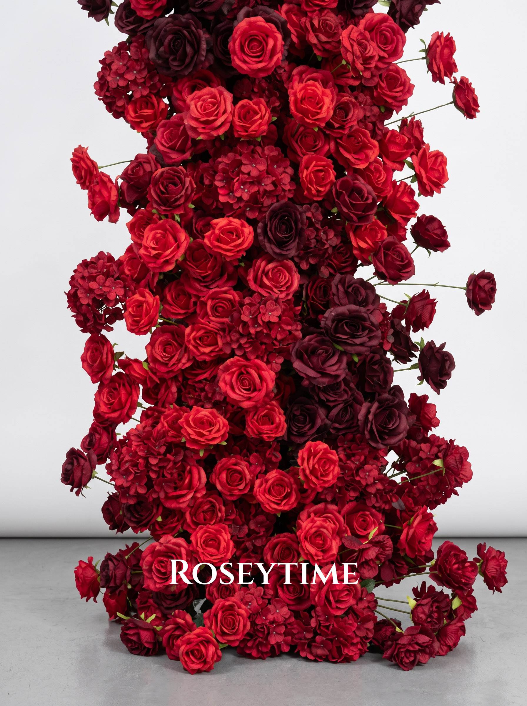 Roseytime Rosso Royale Flower Pillars Arch with Frame #RTP153