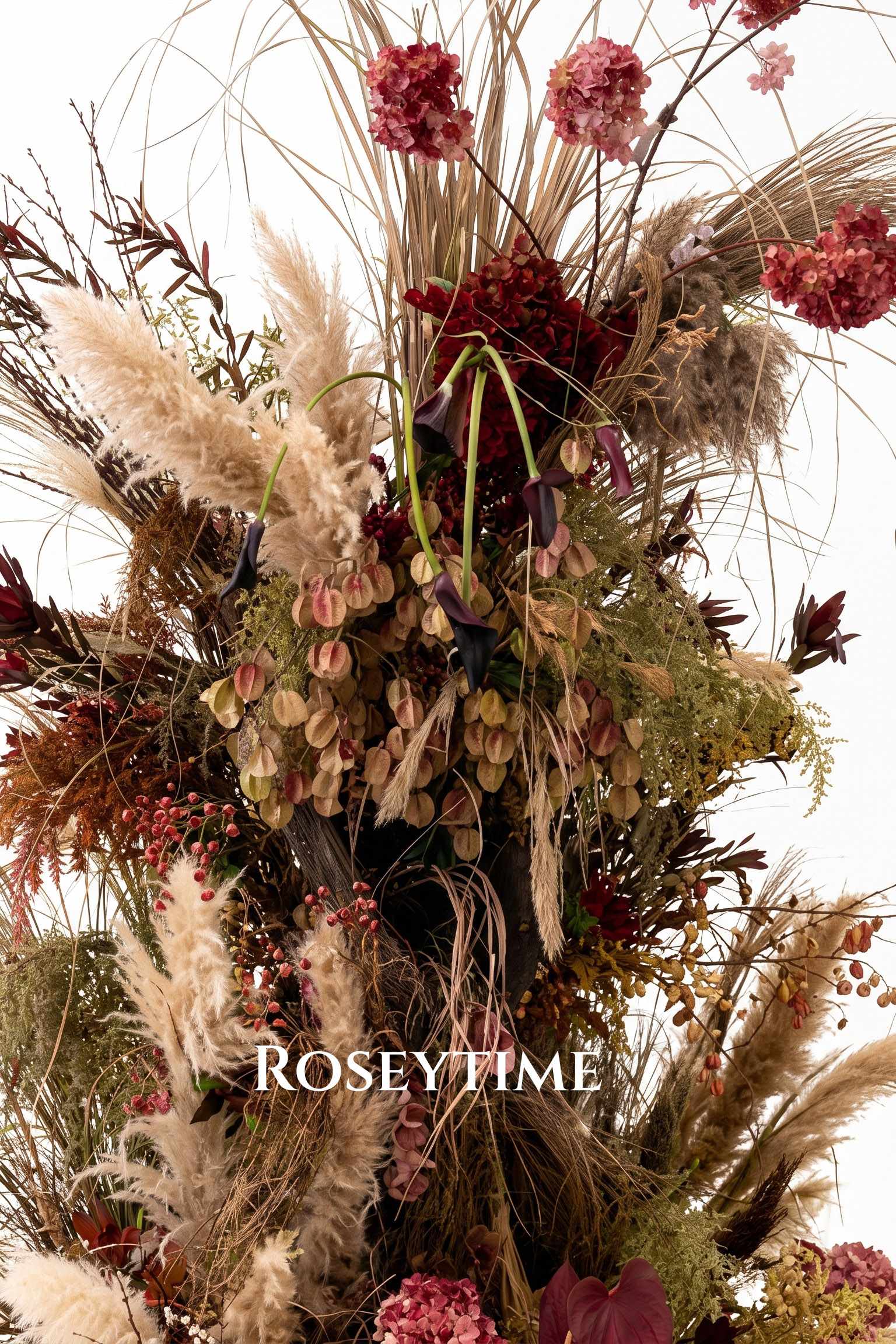 Roseytime Luxury Vivienne Flower Pillars Arch with Frame #RTP159
