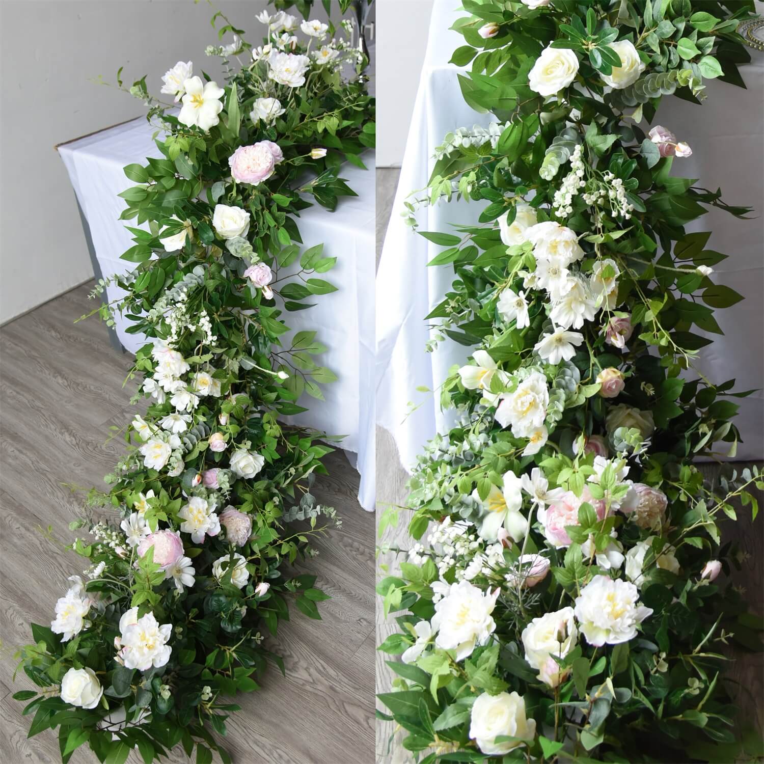 Roseytime Greenery Flower Runner Table Flower Decor#RTR019