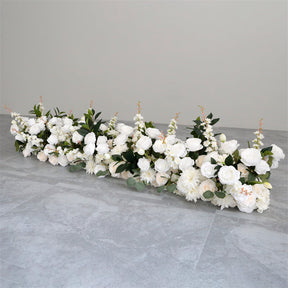 Roseytime White Flower Runner Table Flower Decor#RTR021