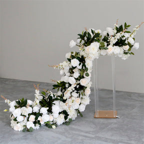 Roseytime White Flower Runner Table Flower Decor#RTR021