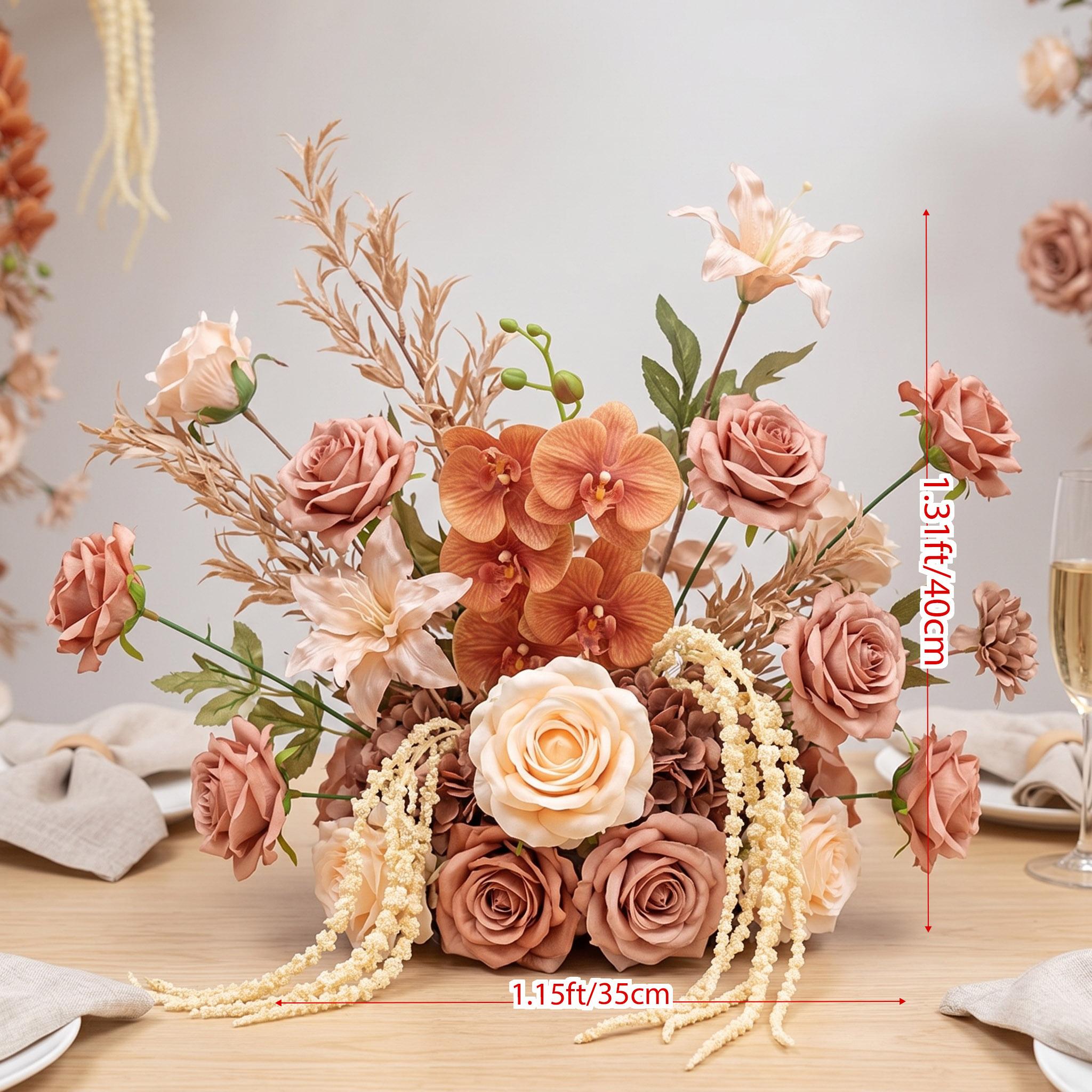 Roseytime Cocoa Estate Small Table Flower Arrangement #RTT019