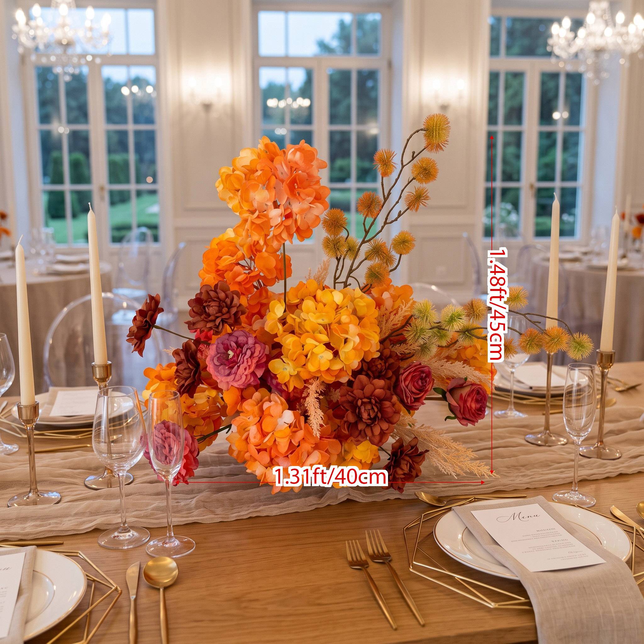 Roseytime Autumn Solstice Table Flower Arrangement #RTT029