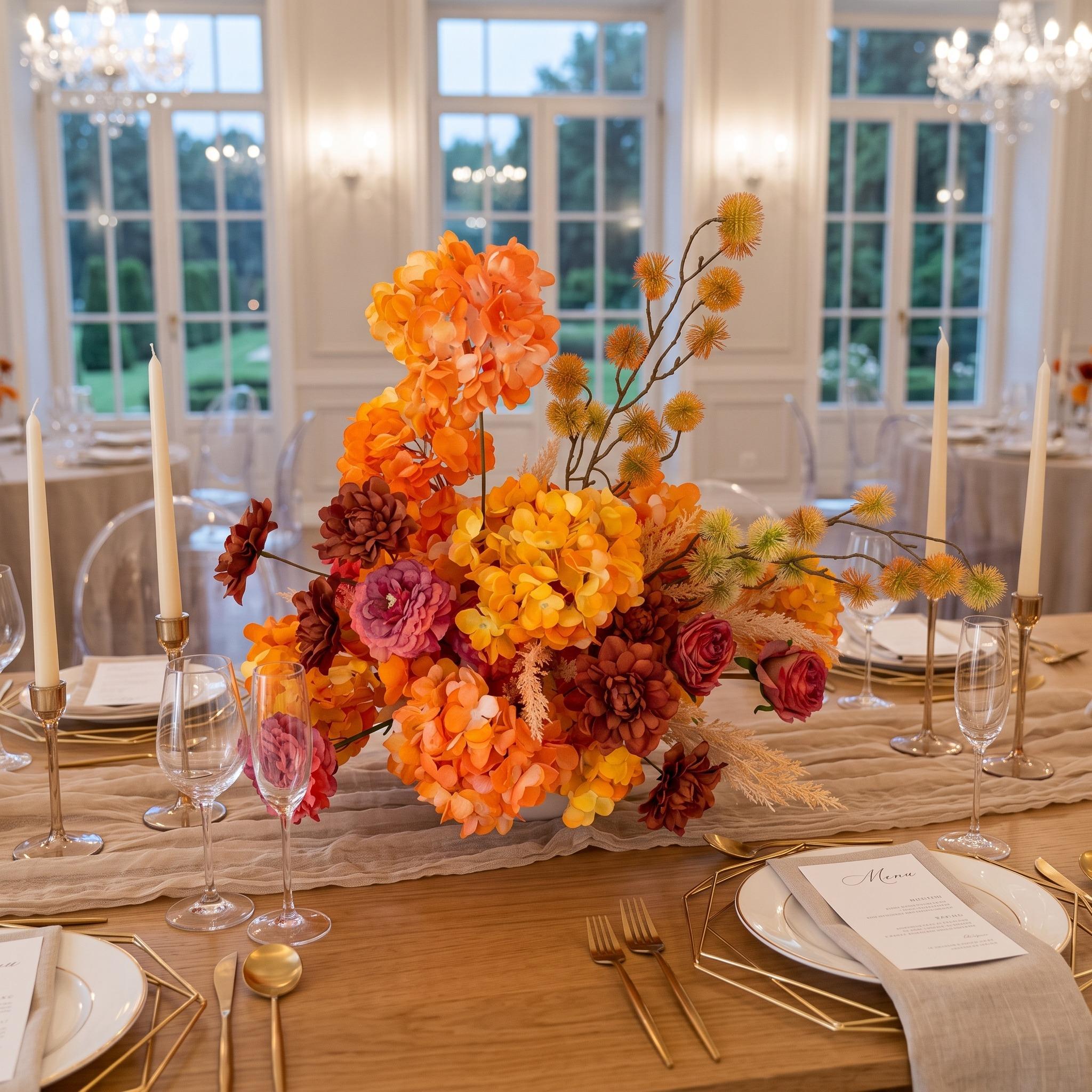 Roseytime Autumn Solstice Table Flower Arrangement #RTT029