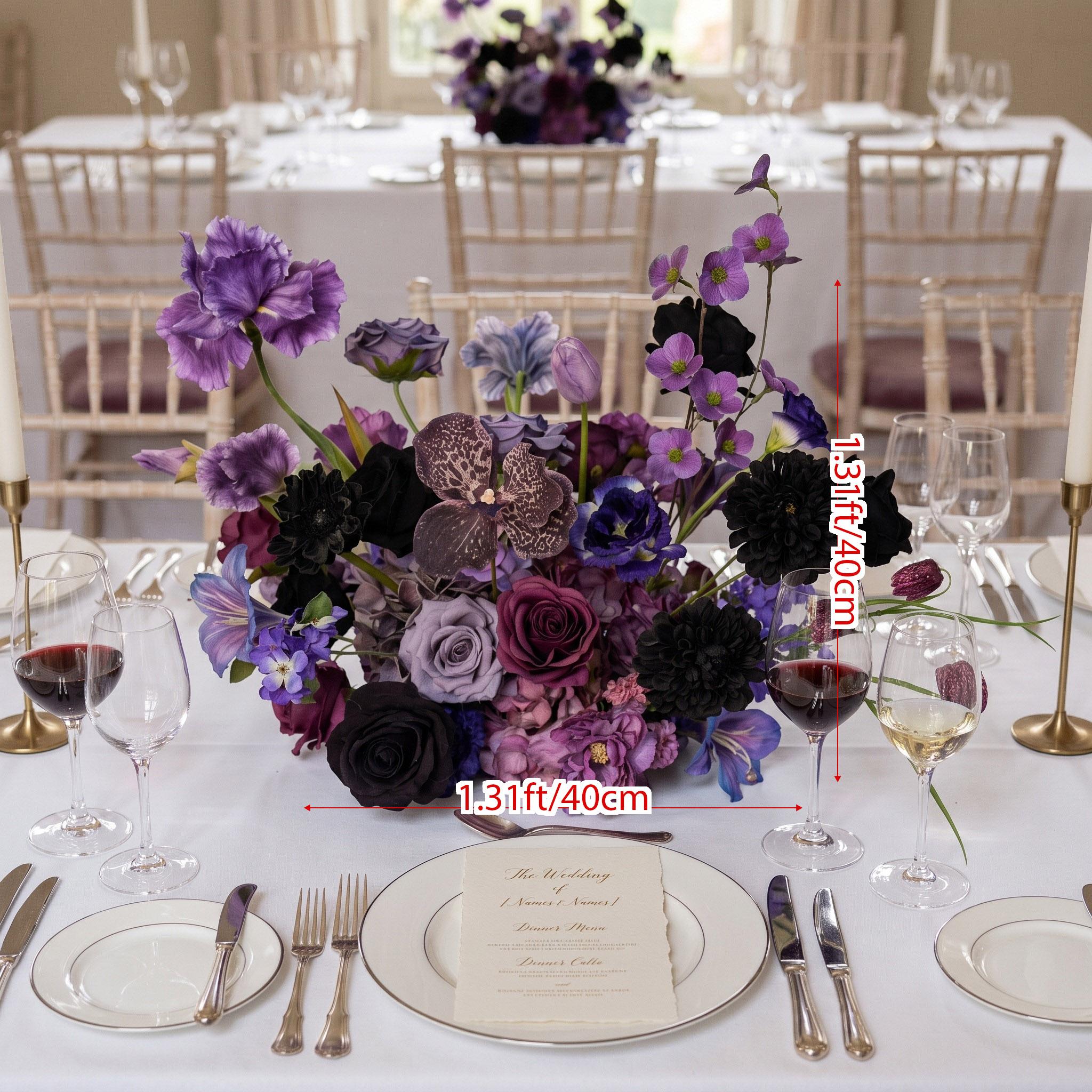 Roseytime Violet Obsidian Table Flower Arrangement #RTT030