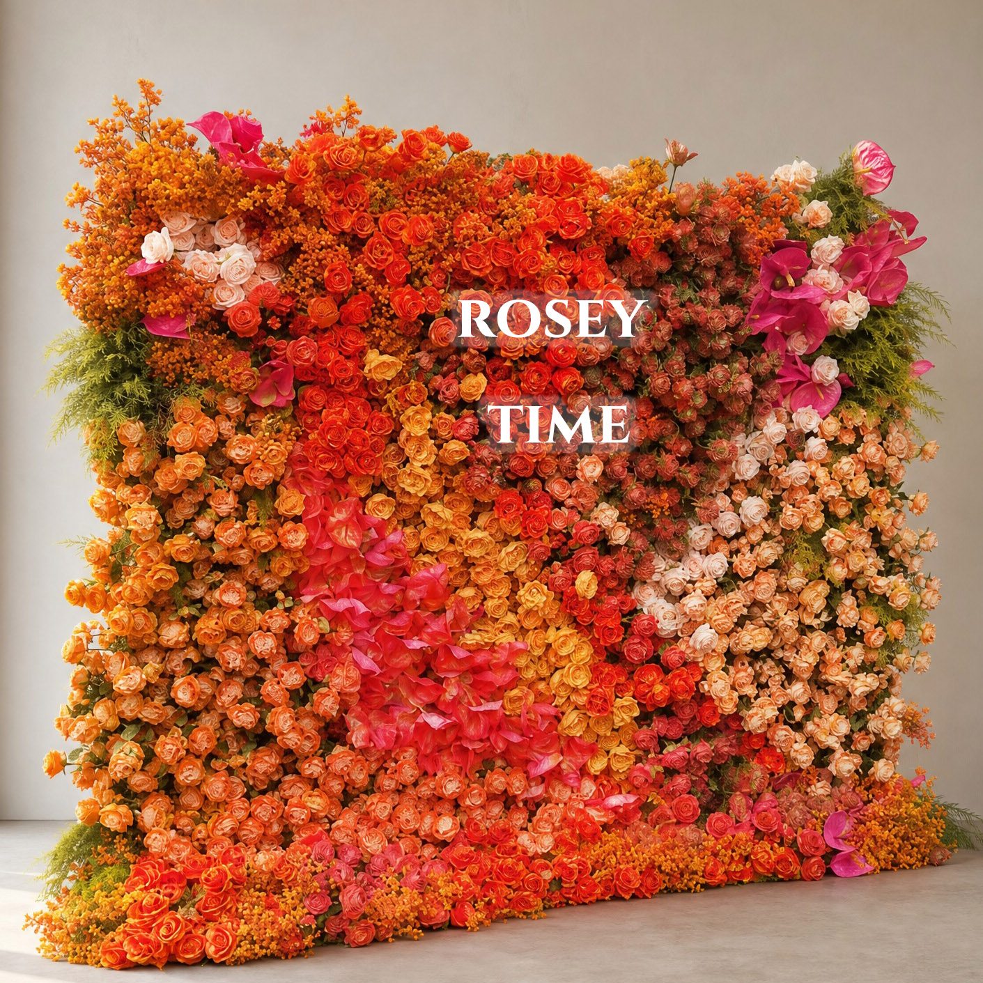 Roseytime 5D Grapefruit Blush Wall Rolling Up Fabric Back#RTW063