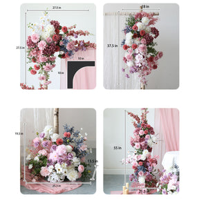 Roseytime Arch Flowers Decor Set With Drape For Wedding&Event