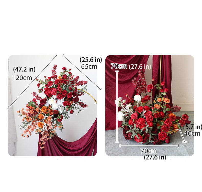 Roseytime Arch Flowers Decor Set With Drapes For Wedding&Event