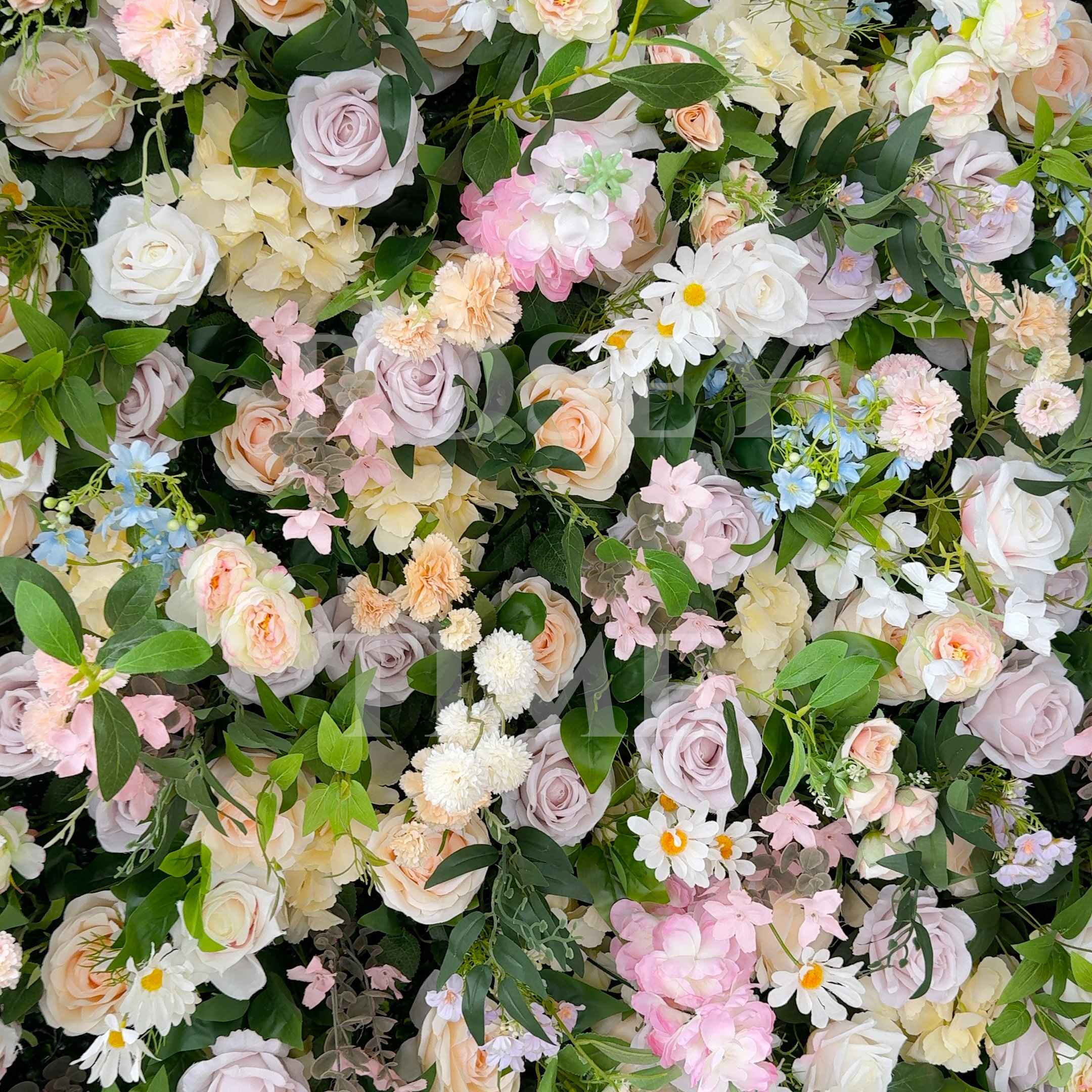 Roseytime 5D Pastel Dreams Flower Wall Roll Up Fabric Back #RTW372