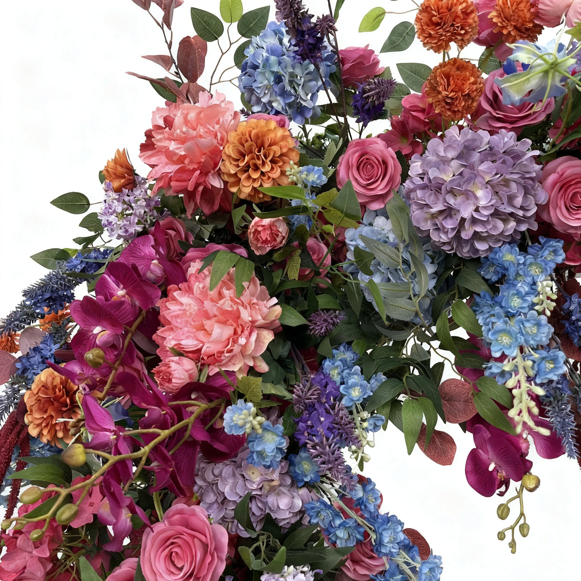 RoseyTime 2026 Luxury Enchanted Garden Hydrangea Flower Arch n-shape Round Arch #RTA374