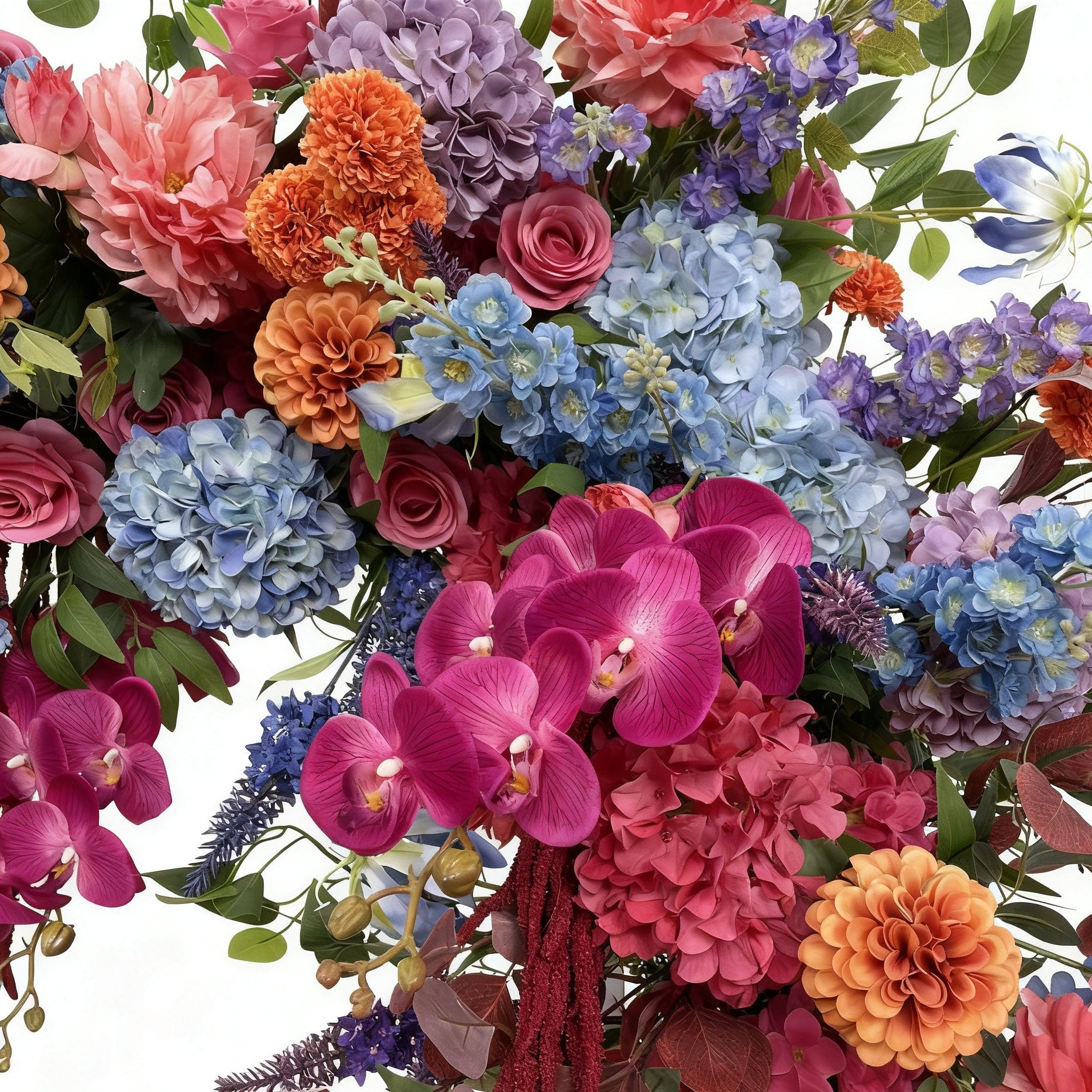 RoseyTime 2026 Luxury Enchanted Garden Hydrangea Flower Arch n-shape Round Arch #RTA374