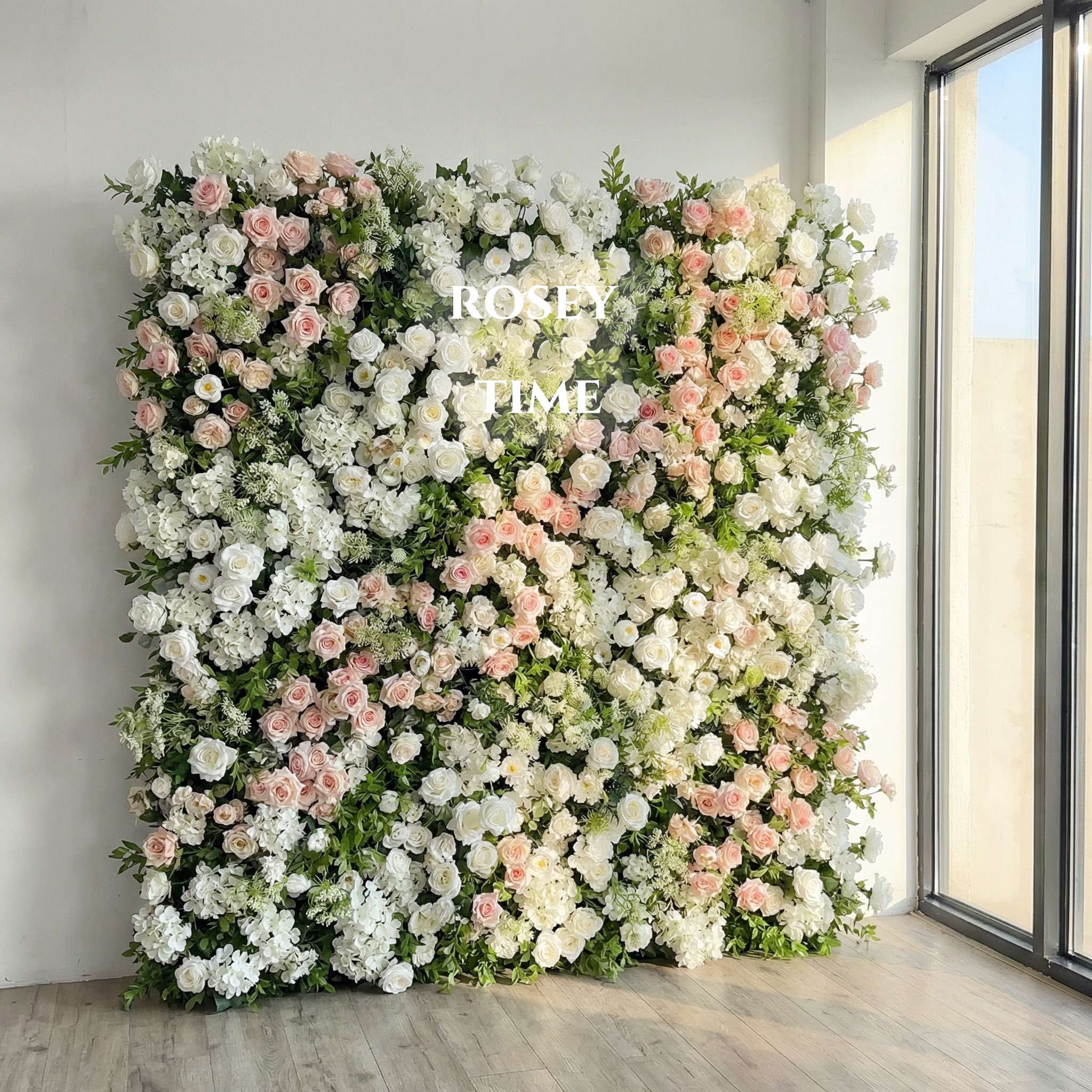 Roseytime 5D Spring Flower Wall Roll Up Fabric Back #RTW368