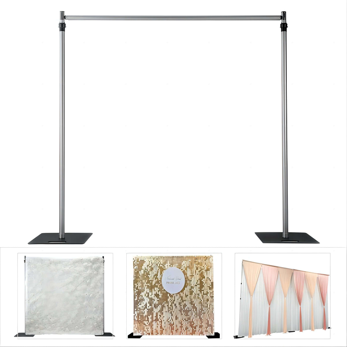 Roseytime Adjustable Frames Heavy Duty Pipe And Drape Stand for Flower