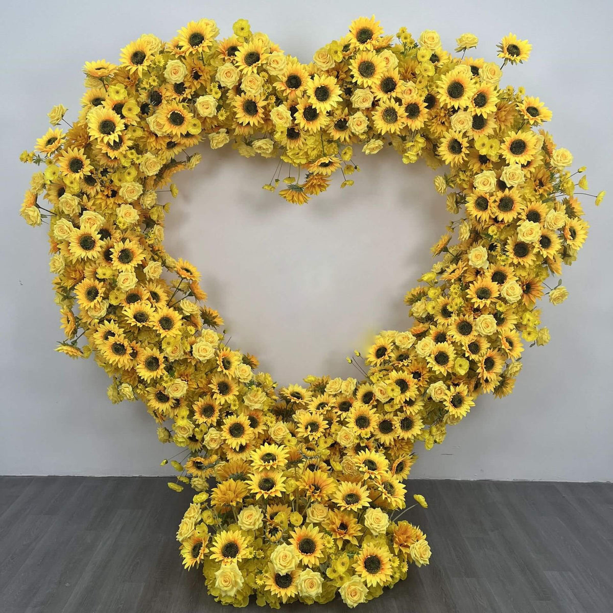 RoseyTime Sunflower Heart Artificial Flower Arch Set With Frame