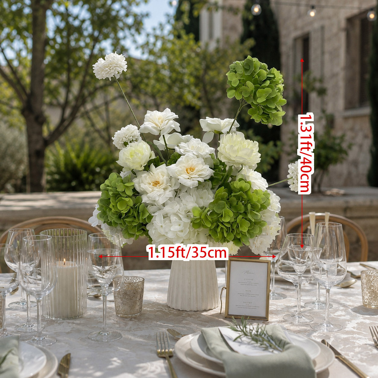 Roseytime Willow Ivory Table Flower Arrangement #RTT043