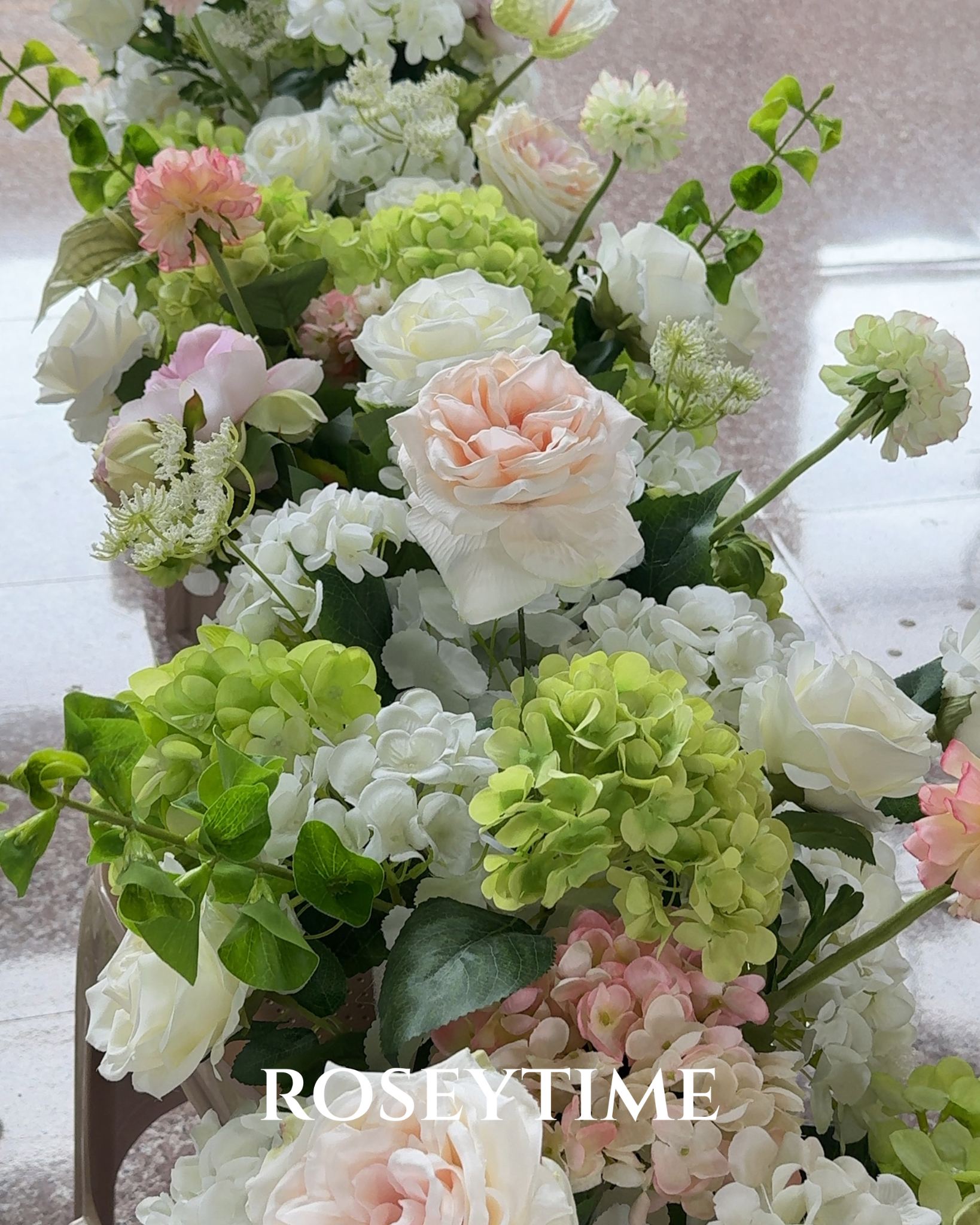 Roseytime Manor Frond Flower Runner Table Flower Decor#RTR100