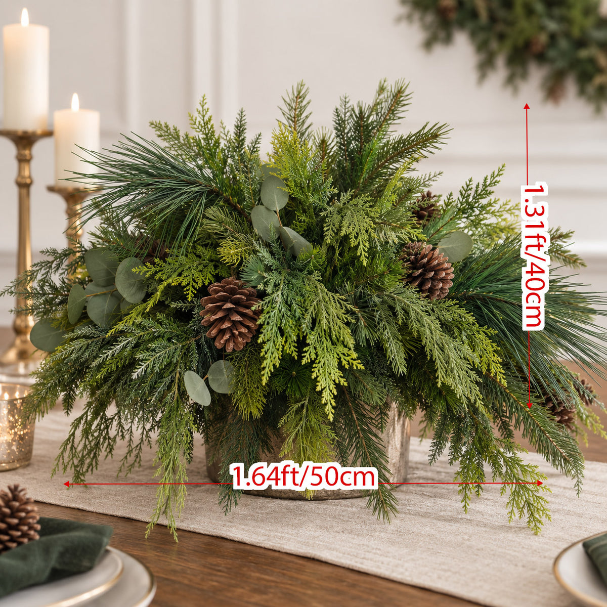 BOGO Sale: (6pc) Christmas Table Flower Arrangement #RTT045