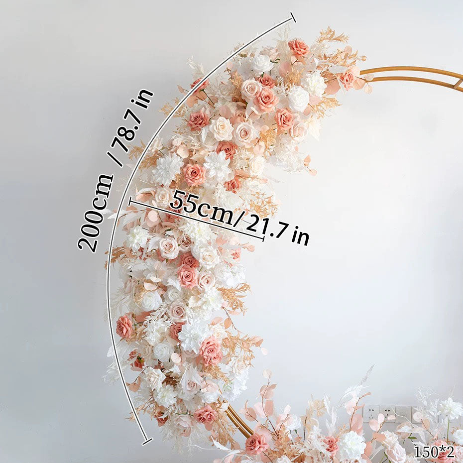Roseytime Champange Arch Flowers Decor Set For Wedding&Event