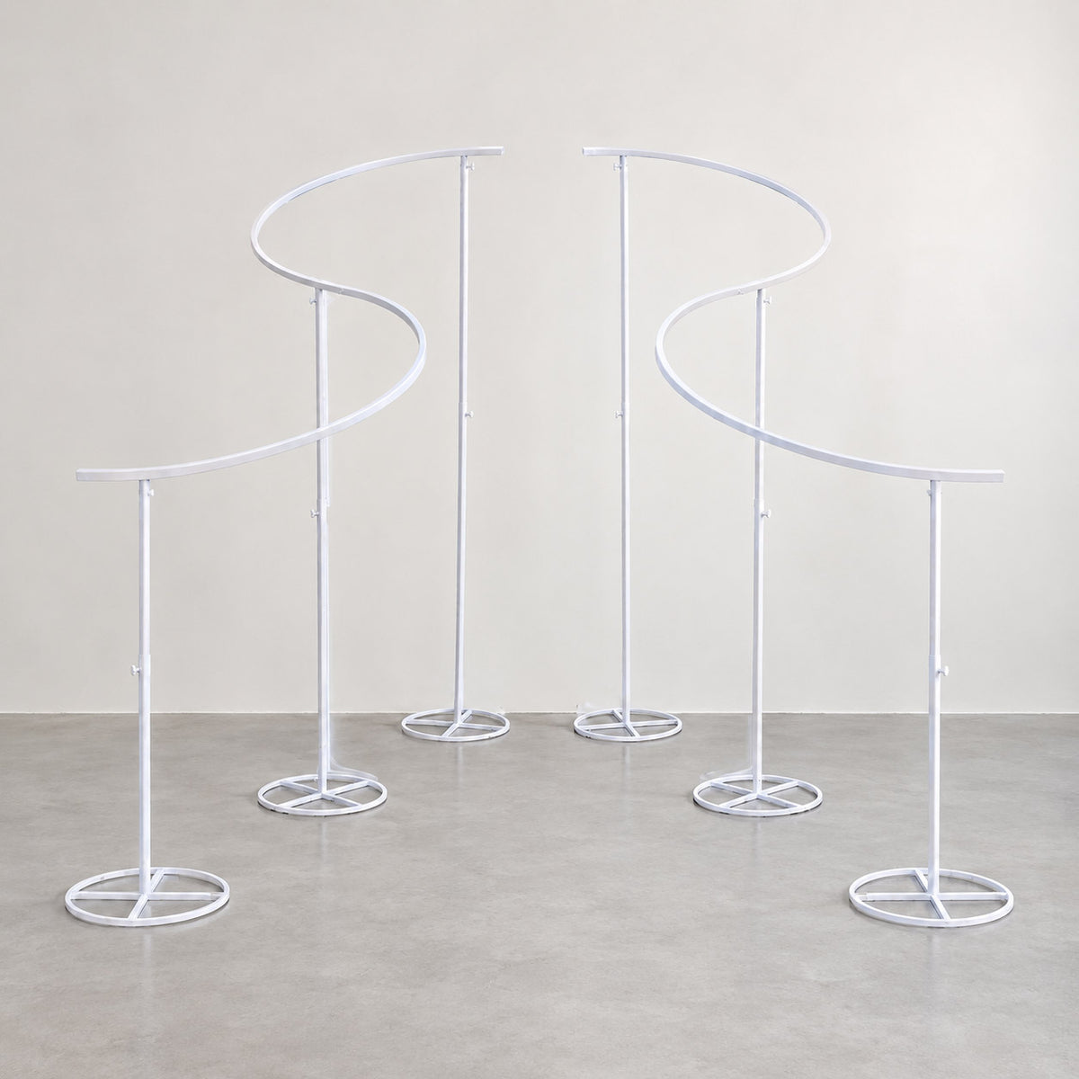 RoseyTime Medium Size Wavy Frame Adjustable Height Wave Wedding Metal Arch