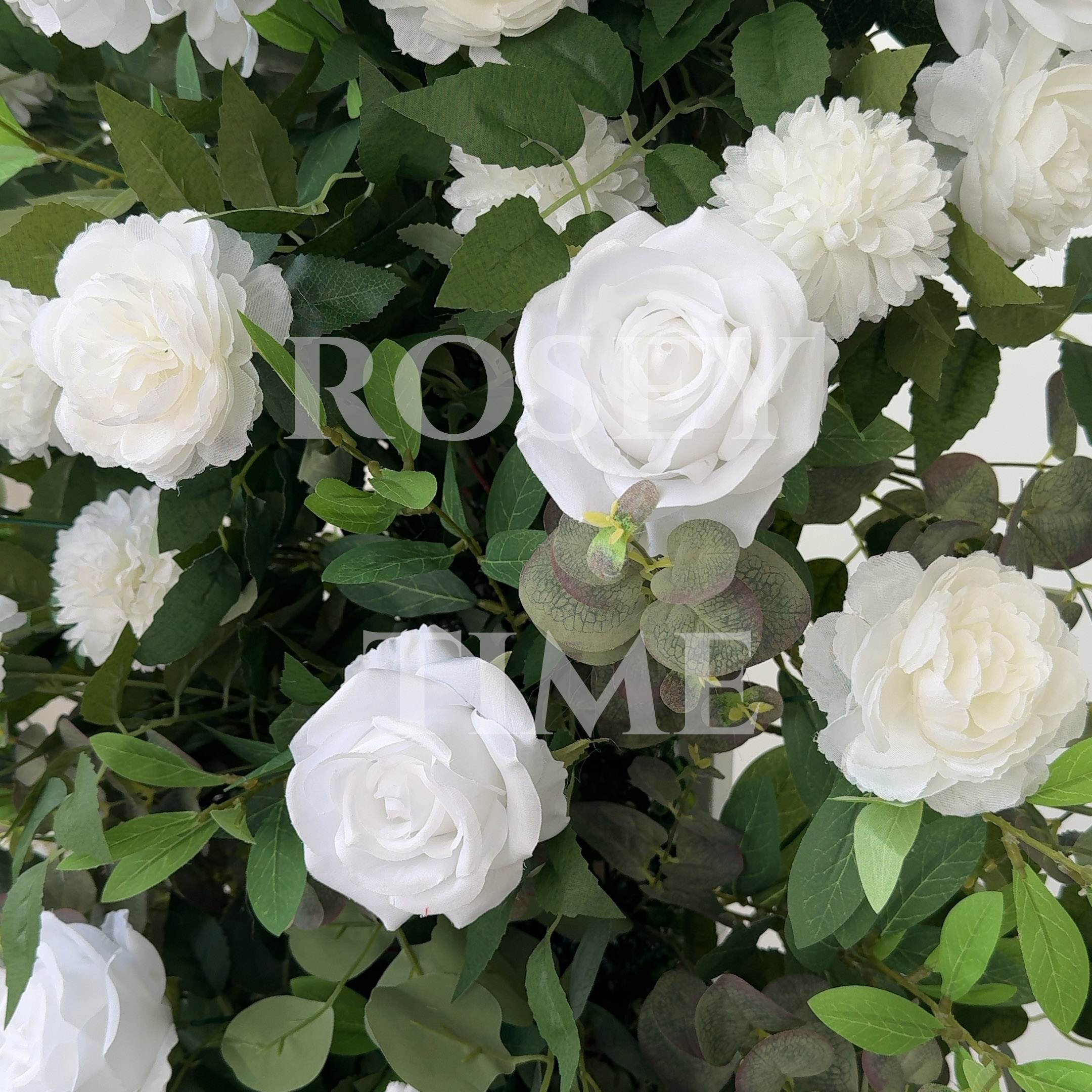 💥BF-Sale: Wedding White Green Flower Pillars with Frame #RTP057