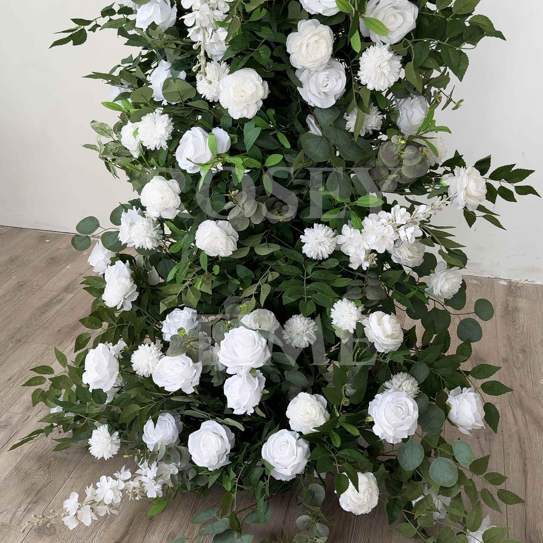 💥BF-Sale: Wedding White Green Flower Pillars with Frame #RTP057