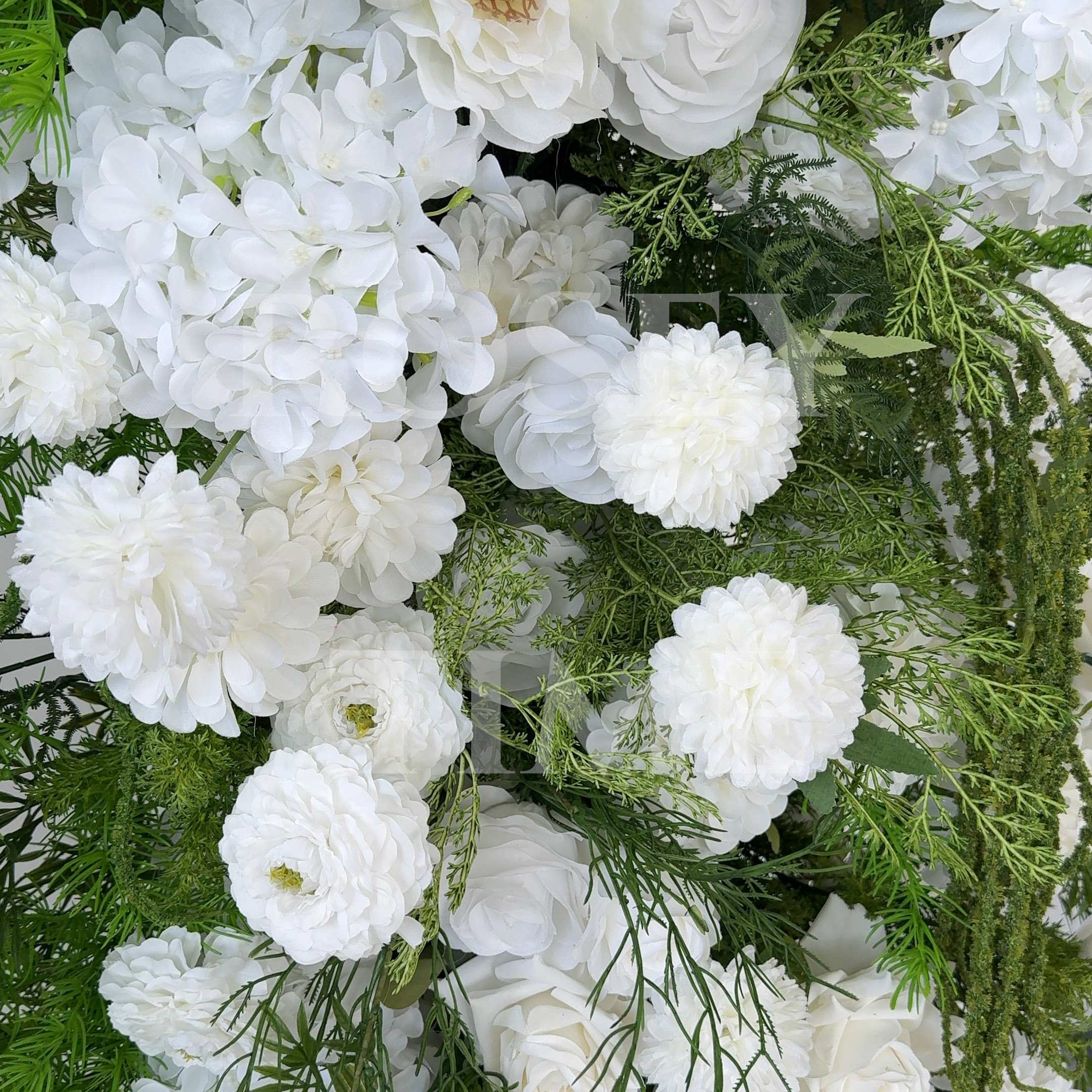 Roseytime White&Green Floor Flower Wedding Aisle Arrangement #RTF017