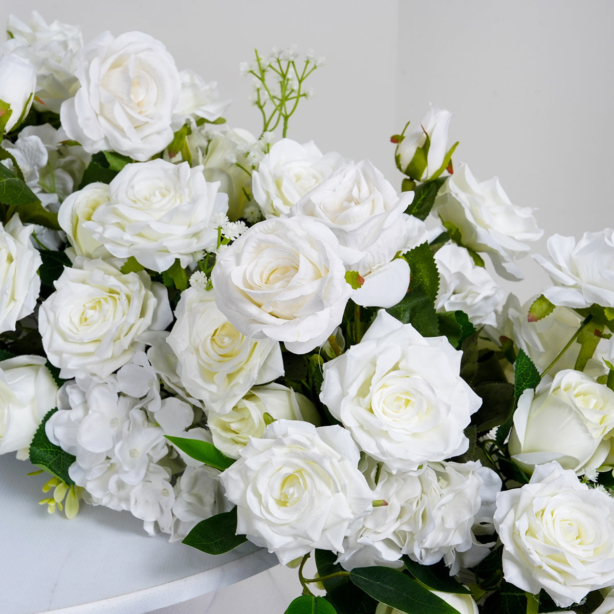 Roseytime White&Green Flower Runner Table Flower Decor#RTR089